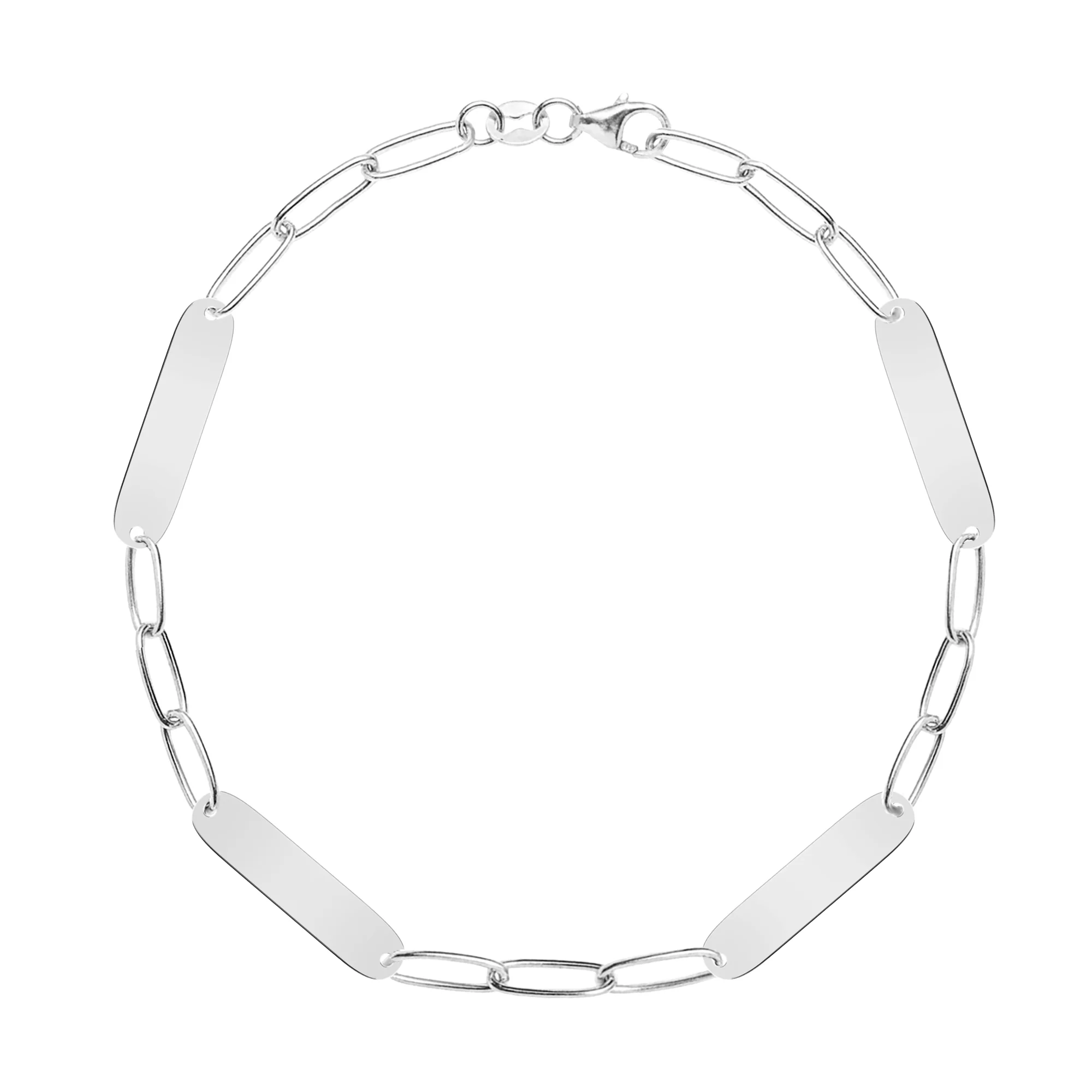 Large 4 Nameplate Bracelet on Adelaide in 14k Gold - Image 5