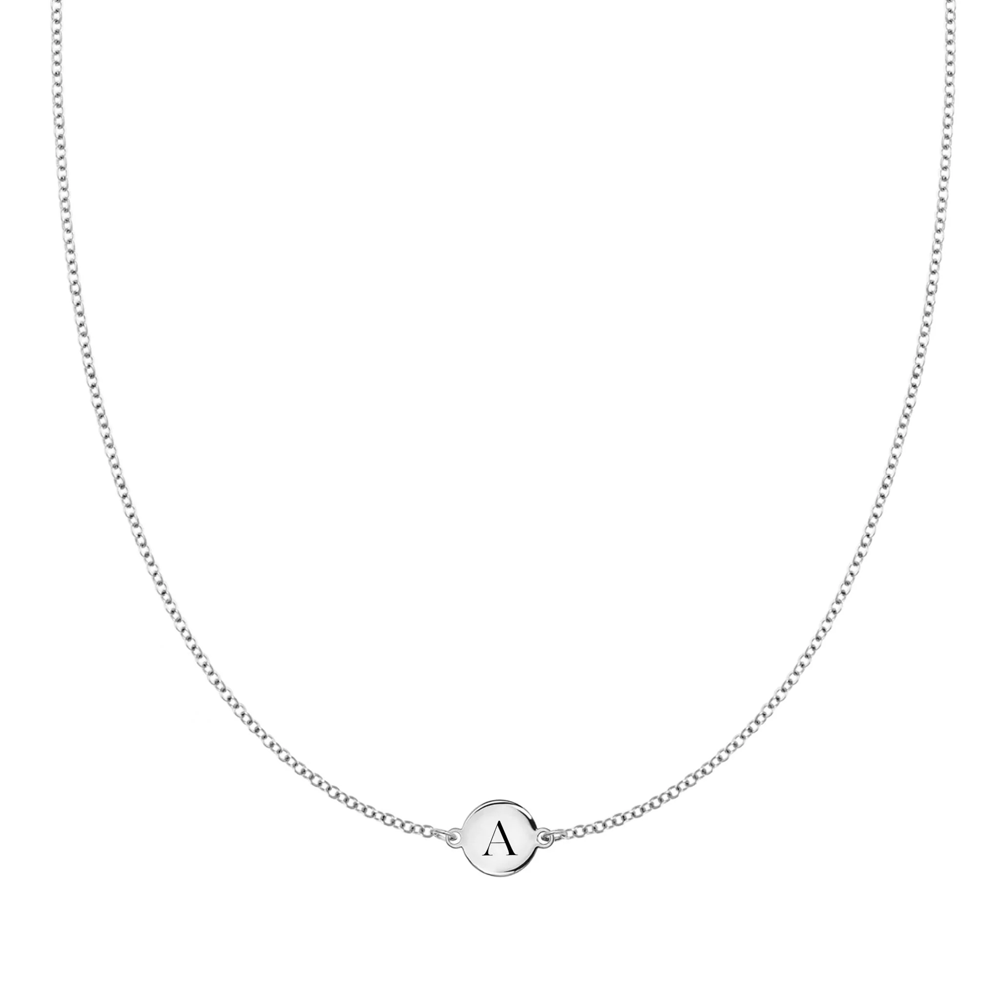 Letter A Necklace in 14k Gold - Image 5