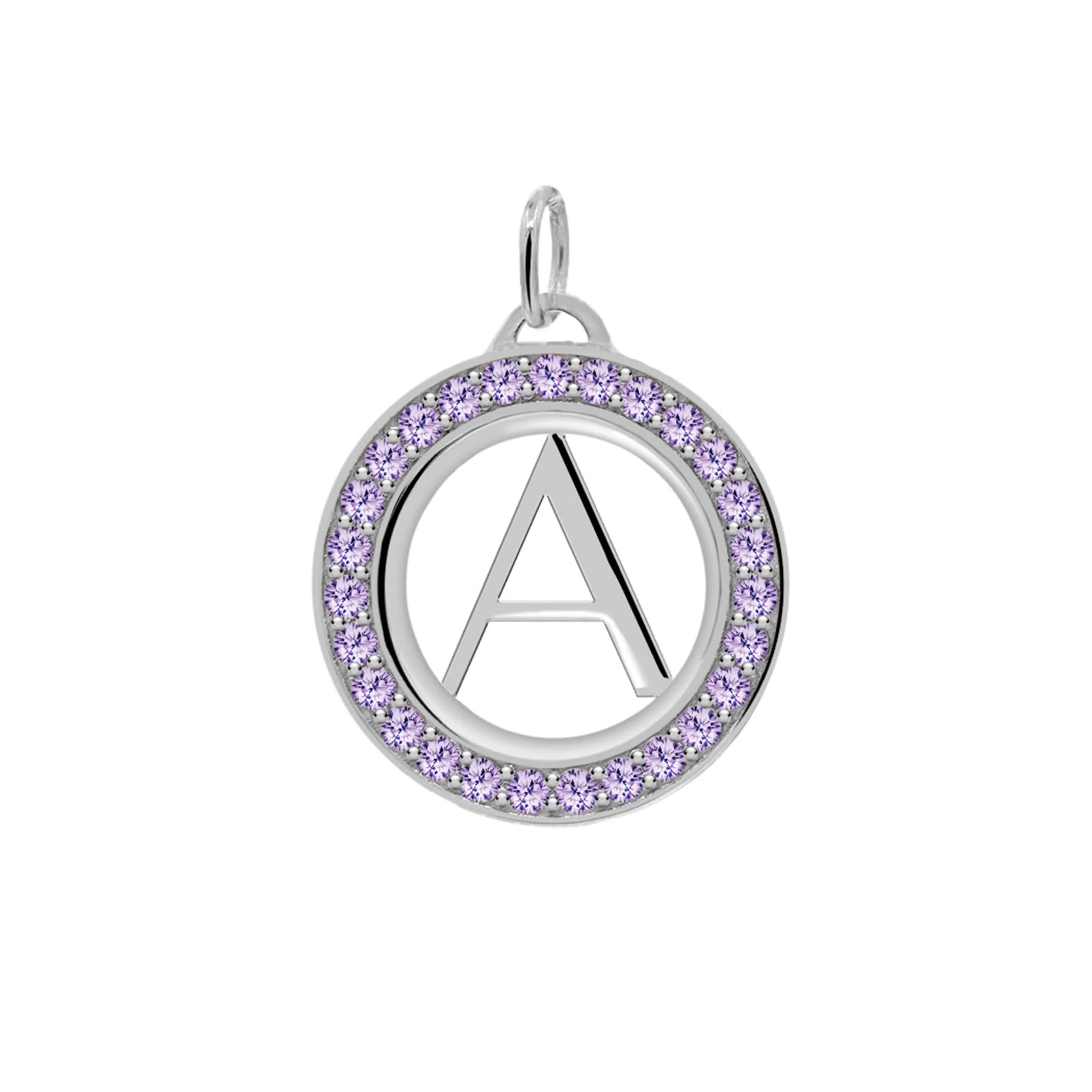 Letter & Amethyst Pendant in 14k Gold (February) - Image 8
