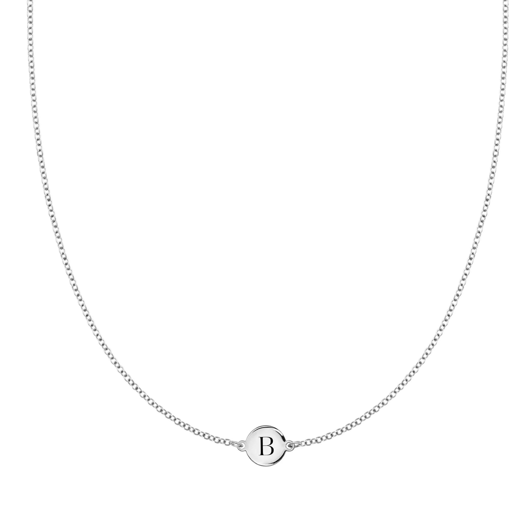 Letter B Necklace in 14k Gold - Image 5
