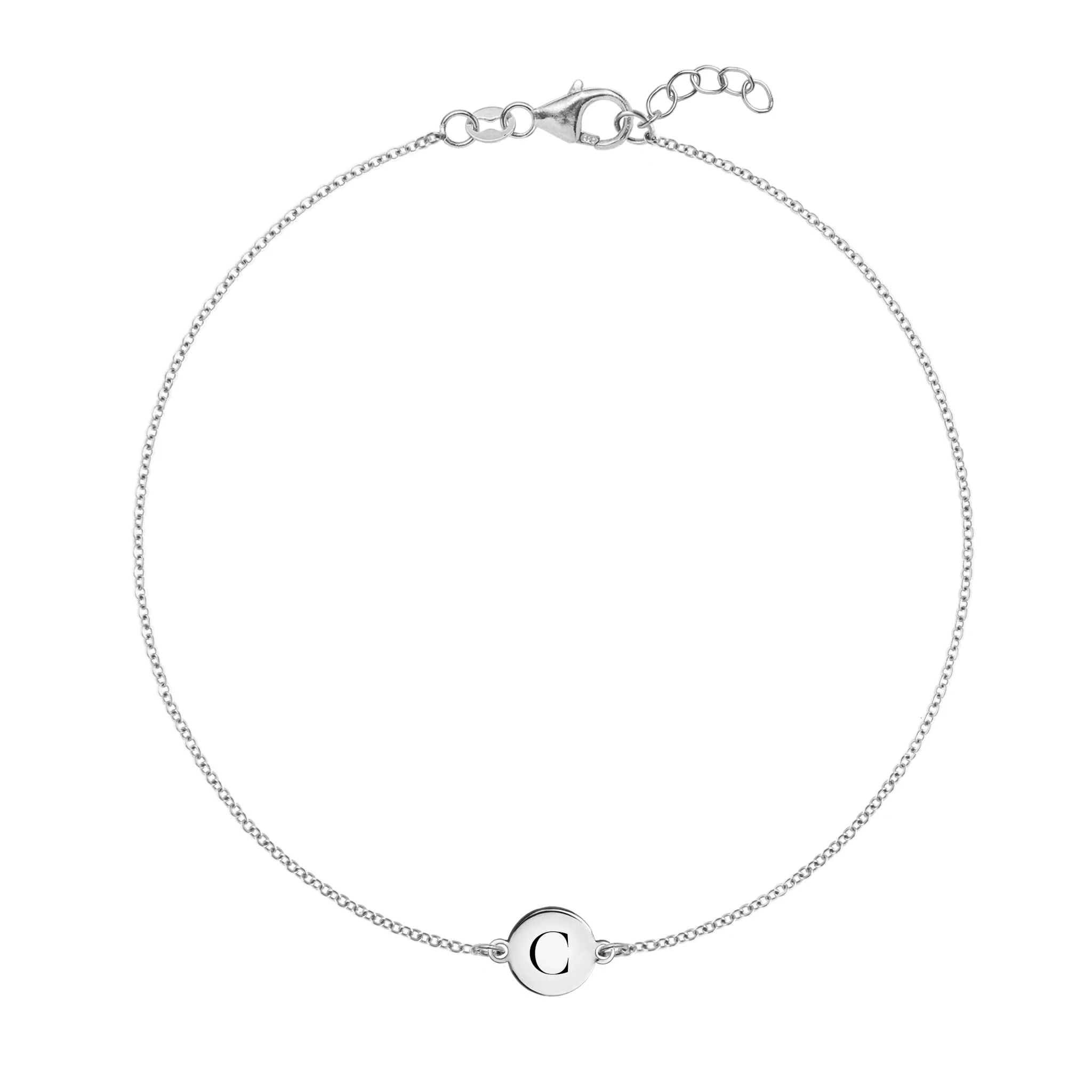 Letter C Bracelet in 14k Gold - Image 5