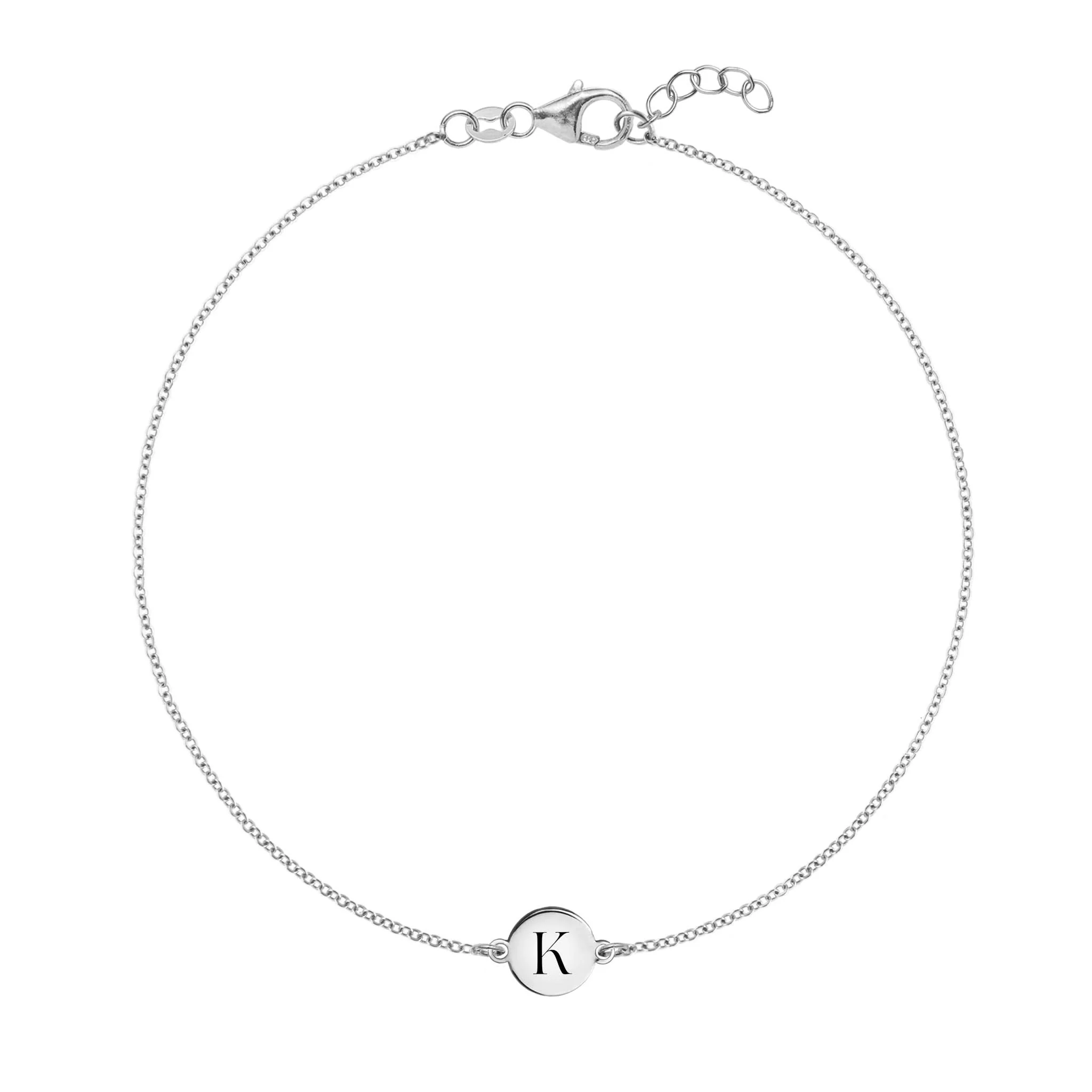 Letter K Bracelet in 14k Gold - Image 5