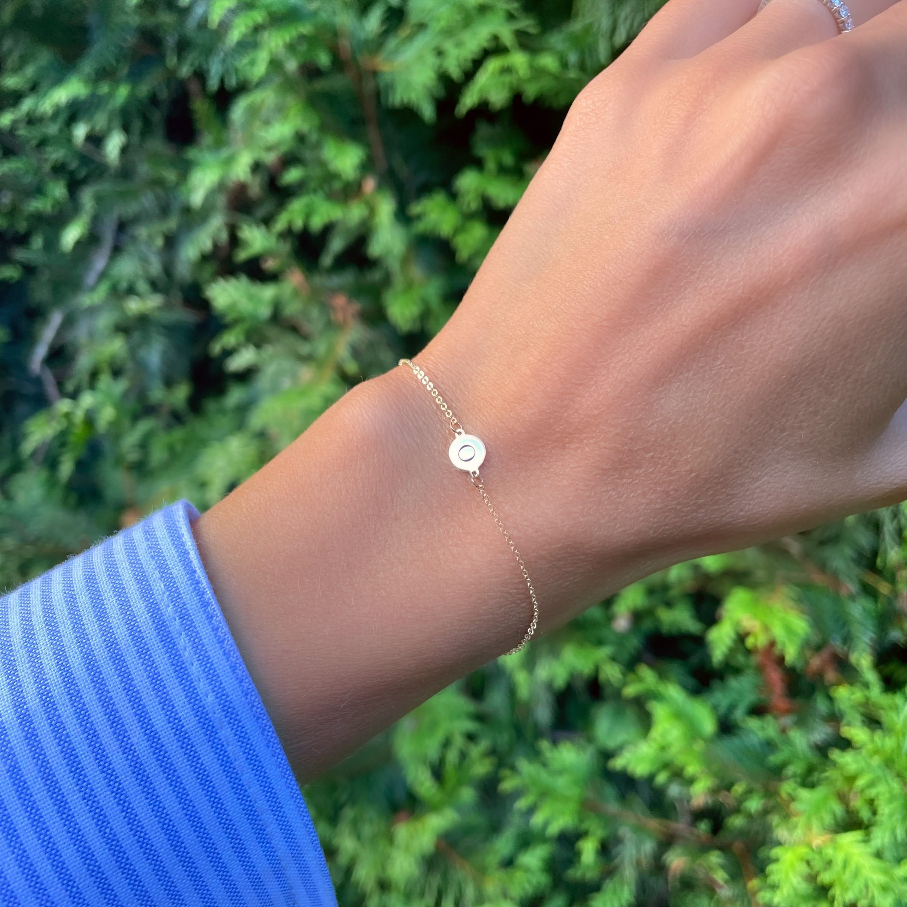 Letter O Bracelet in 14k Gold - Image 2