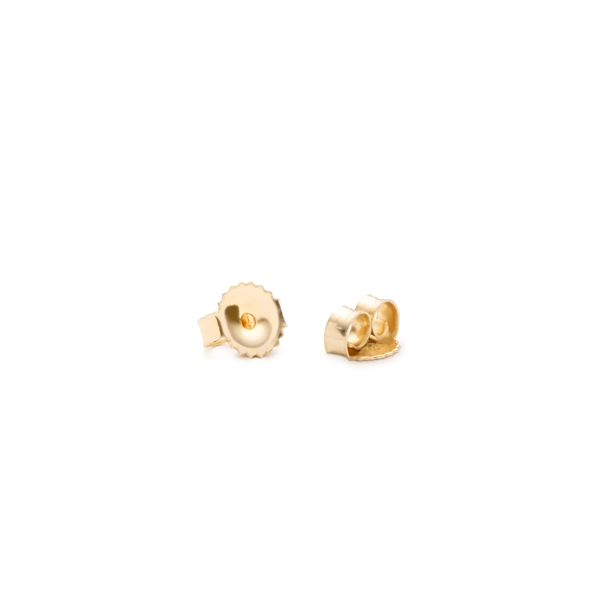 Letter R Stud Earrings in 14k Gold - Image 4
