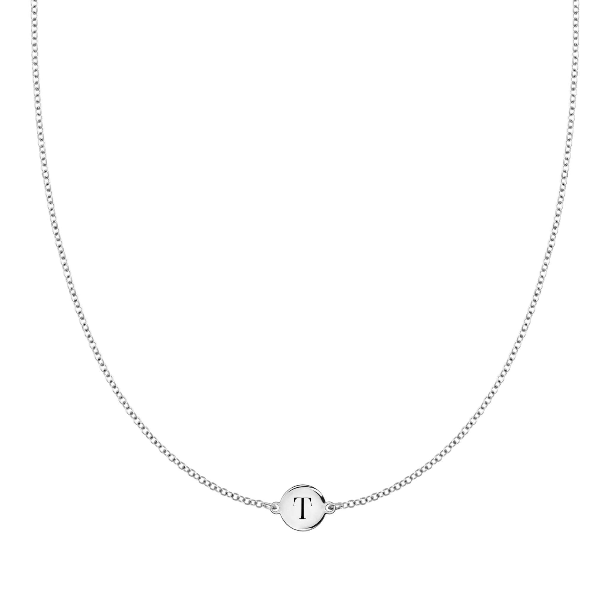 Letter T Necklace in 14k Gold - Image 5