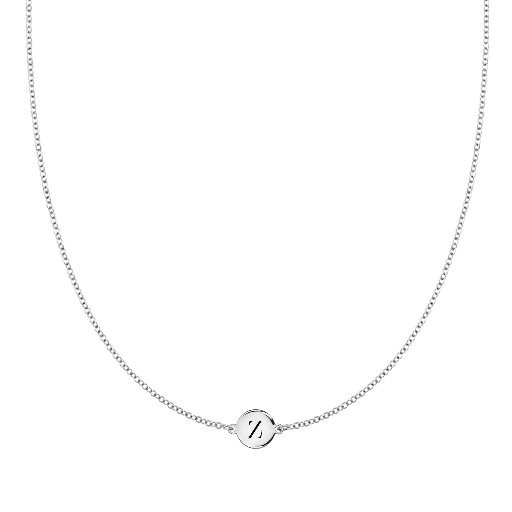 Letter Z Necklace in 14k Gold - Image 5