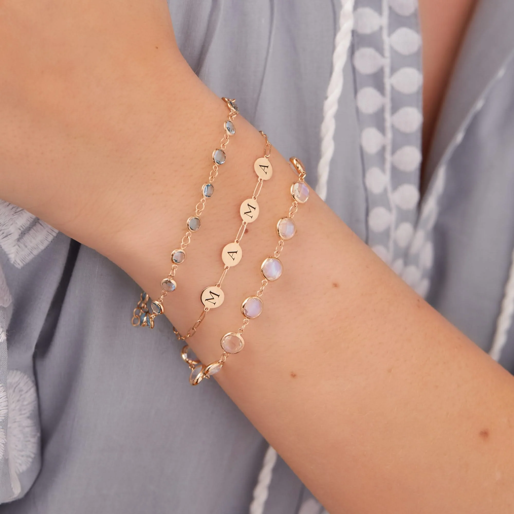 MAMA Adelaide Mini Bracelet in 14k Gold - Image 3