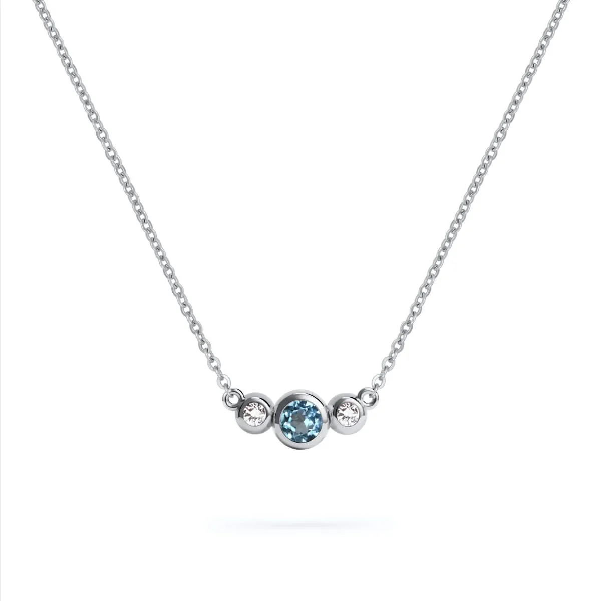 Barrington Nantucket Blue Topaz Necklace with Diamond Side Stones (December) - Image 7