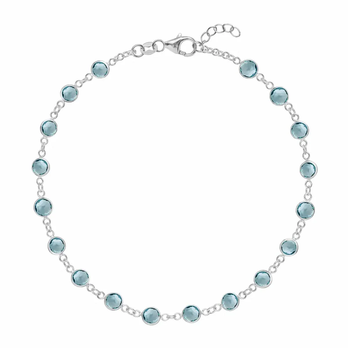Newport Nantucket Blue Topaz Bracelet in 14k Gold (December) - Image 8