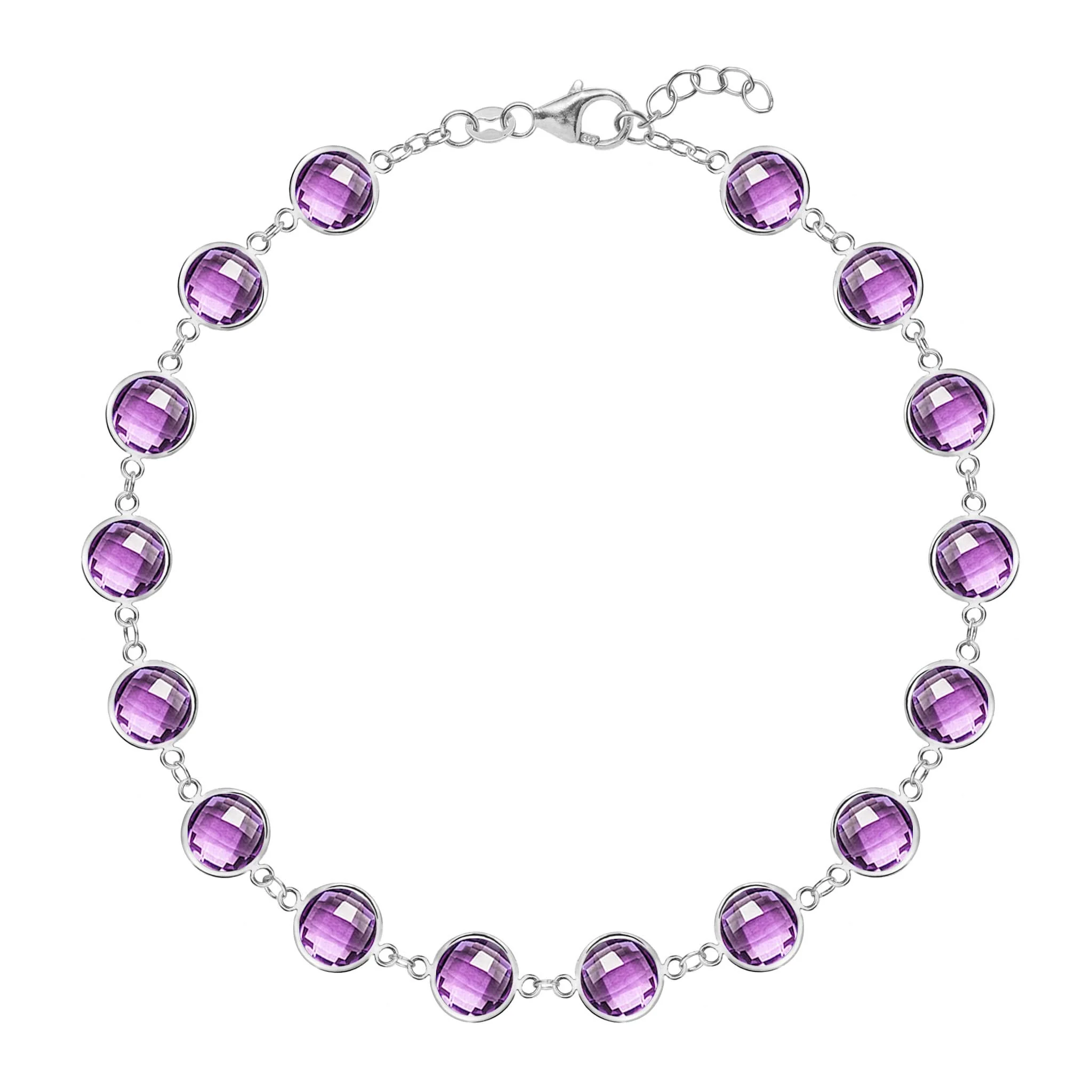 Newport Grand Amethyst Bracelet in 14k Gold (February) - Image 8