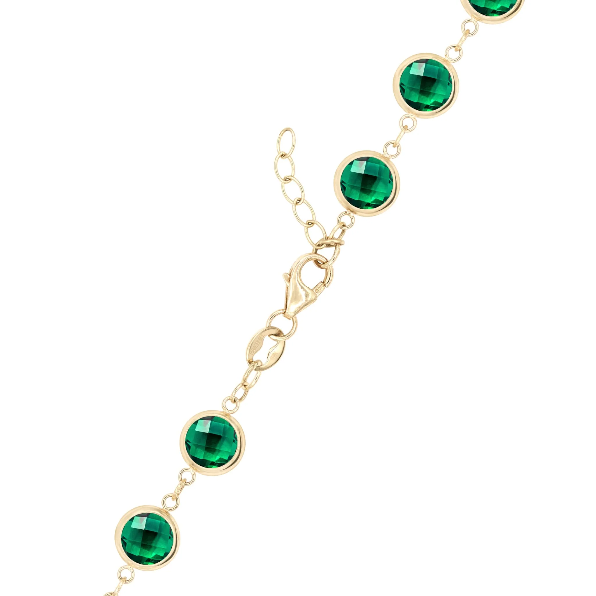 Newport Grand Emerald Bracelet in 14k Gold (May) - Image 4