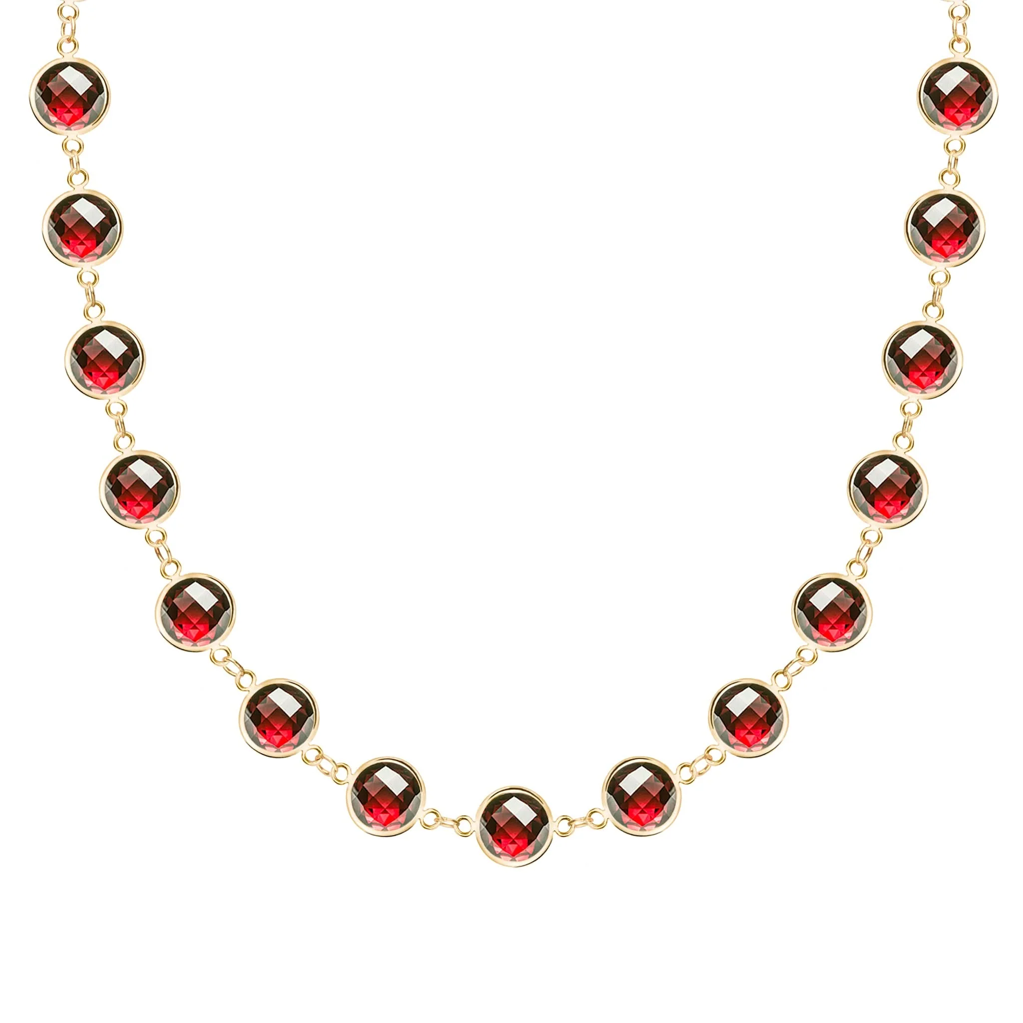 Newport Grand Garnet Necklace in 14k Gold (January)