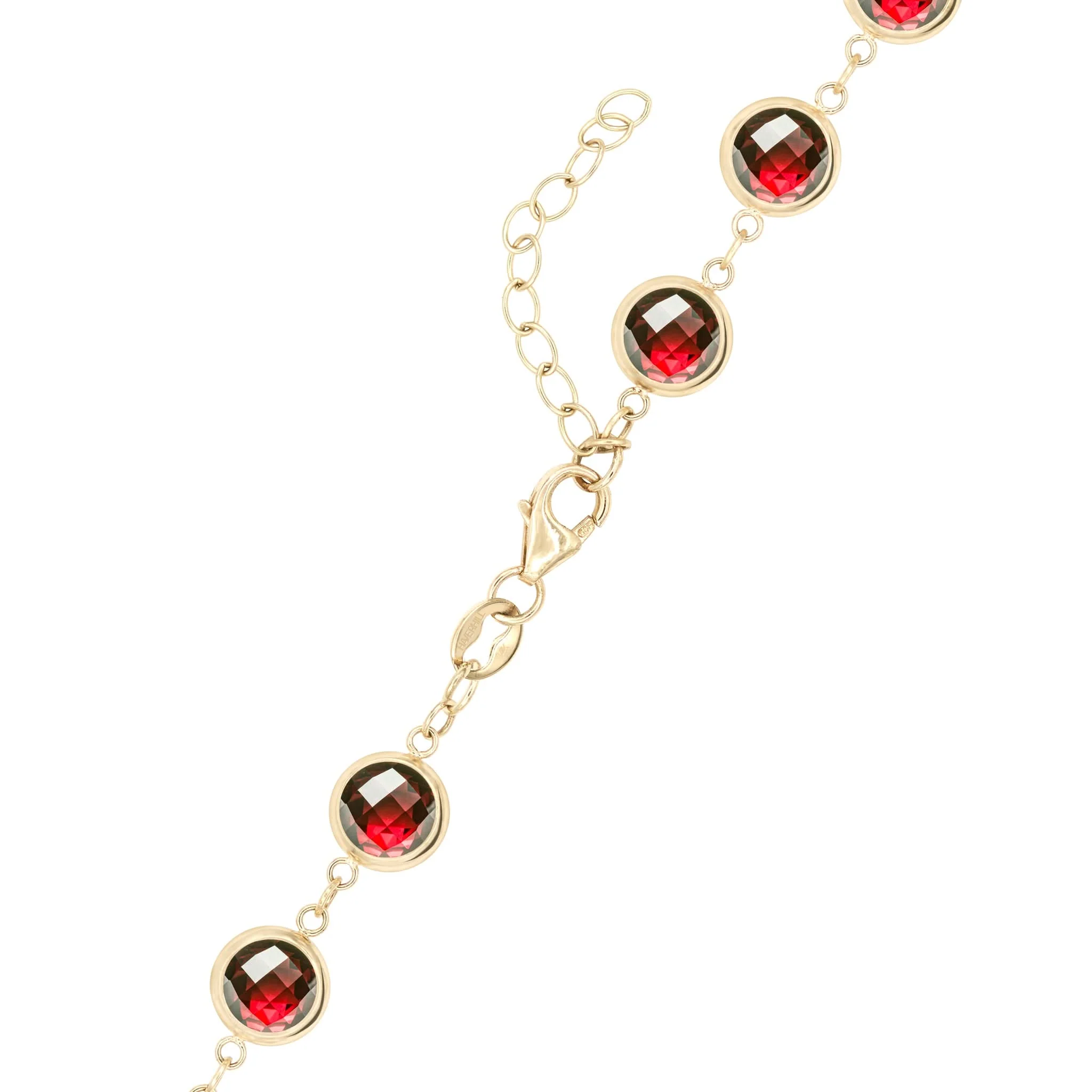 Newport Grand Garnet Necklace in 14k Gold (January) - Image 4
