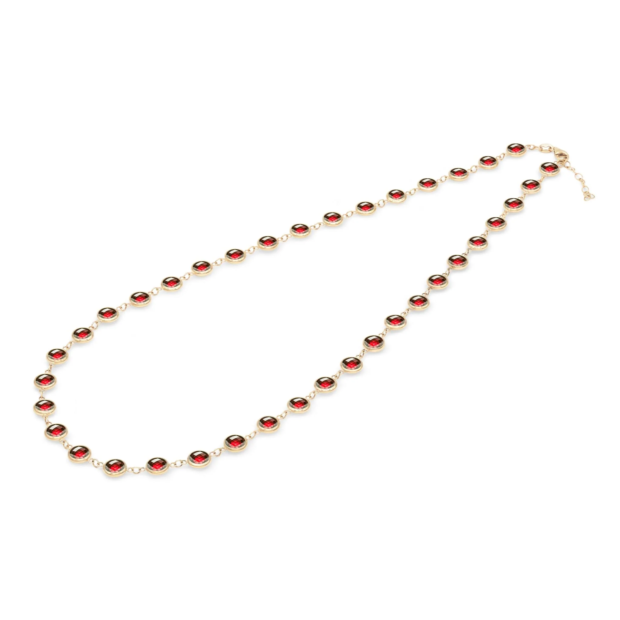 Newport Grand Garnet Necklace in 14k Gold (January) - Image 5
