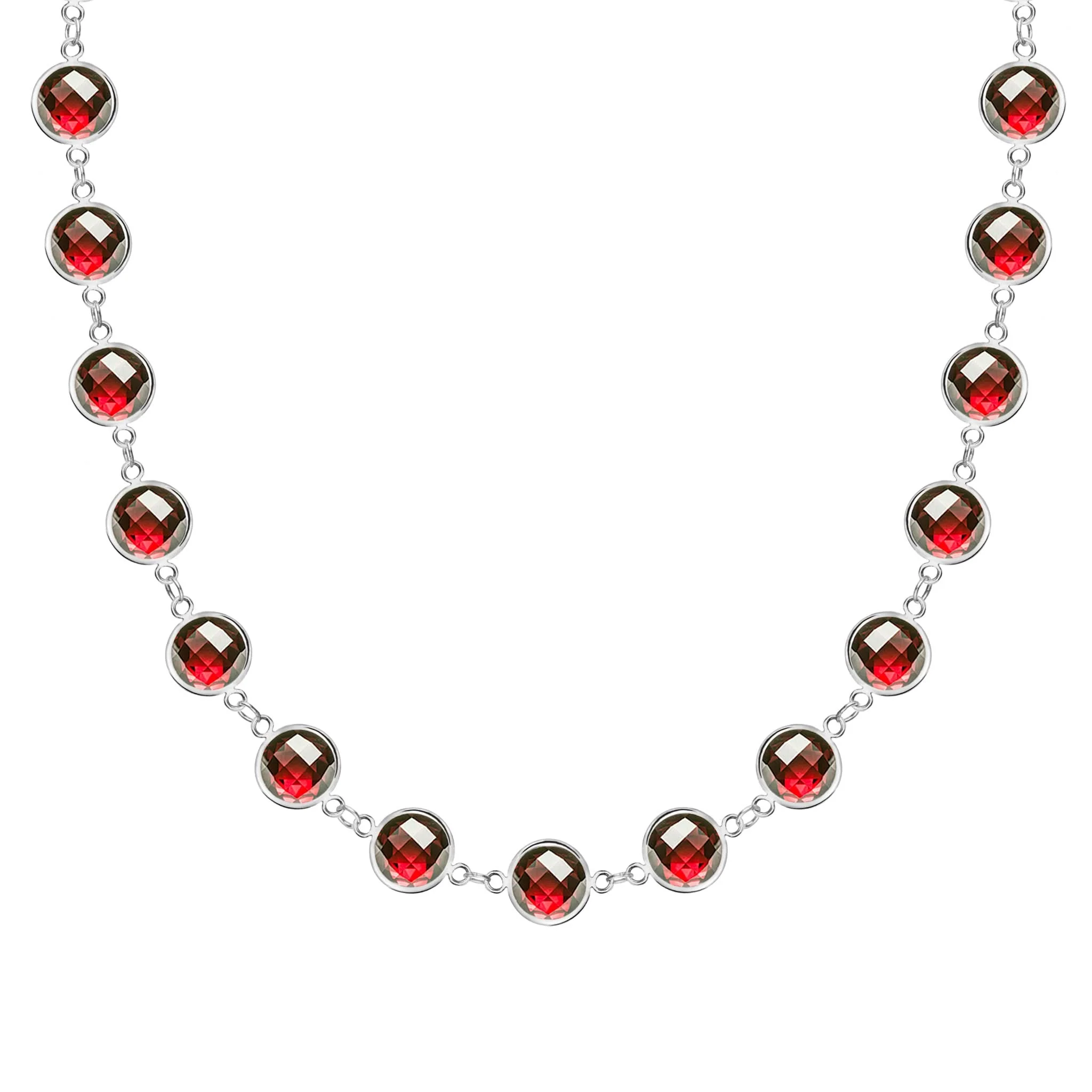 Newport Grand Garnet Necklace in 14k Gold (January) - Image 8