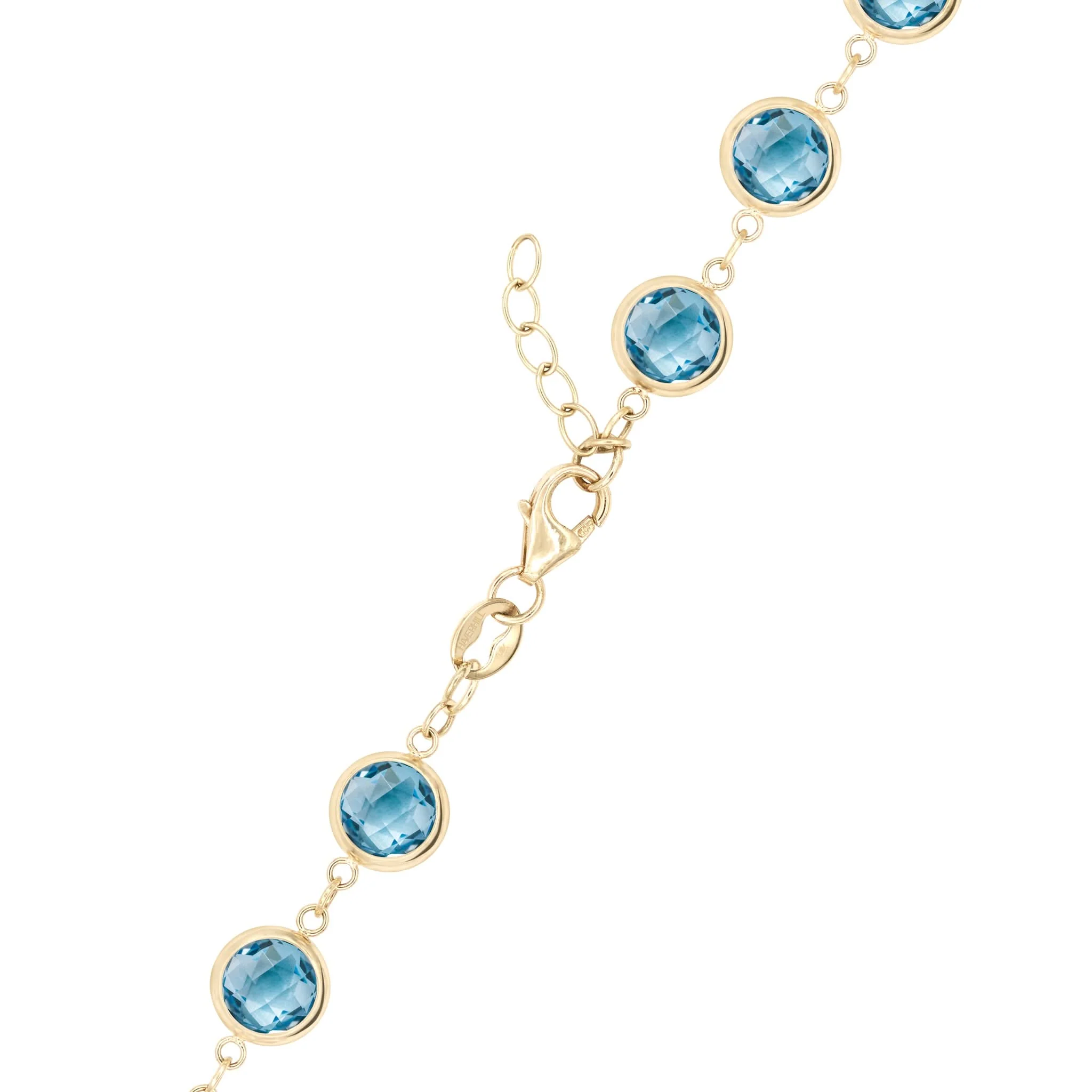 Newport Grand Nantucket Blue Topaz Bracelet in 14k Gold (December) - Image 4
