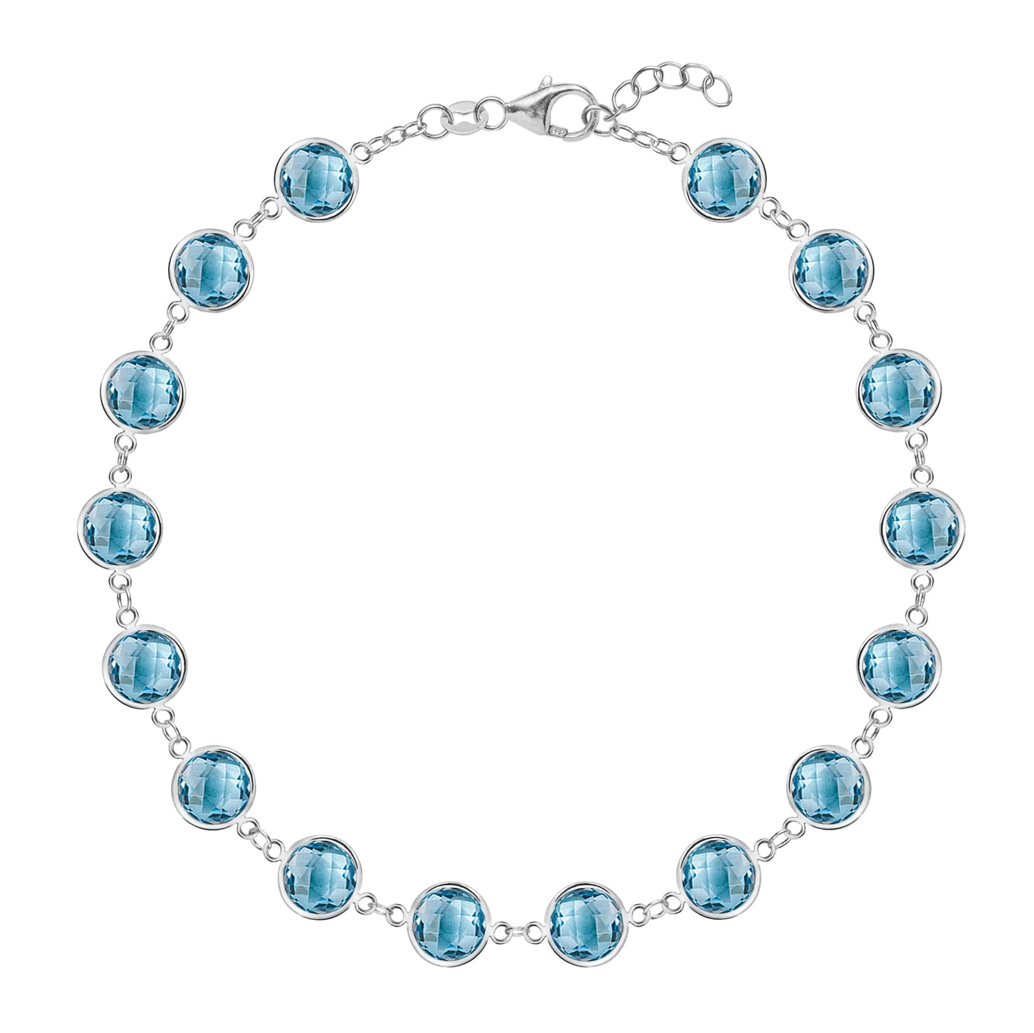 Newport Grand Nantucket Blue Topaz Bracelet in 14k Gold (December) - Image 7