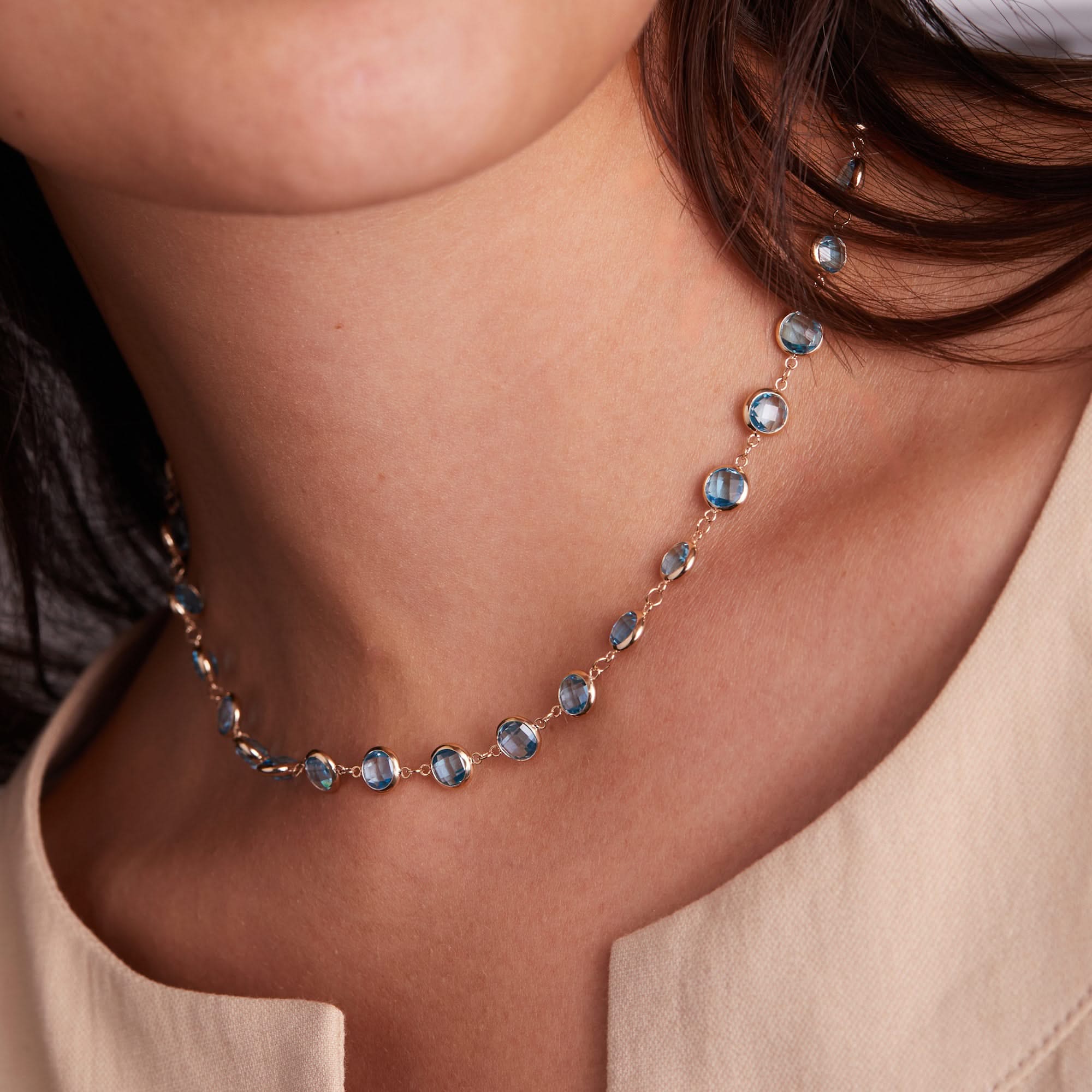 Newport Grand Nantucket Blue Topaz Necklace in 14k Gold (December) - Image 3