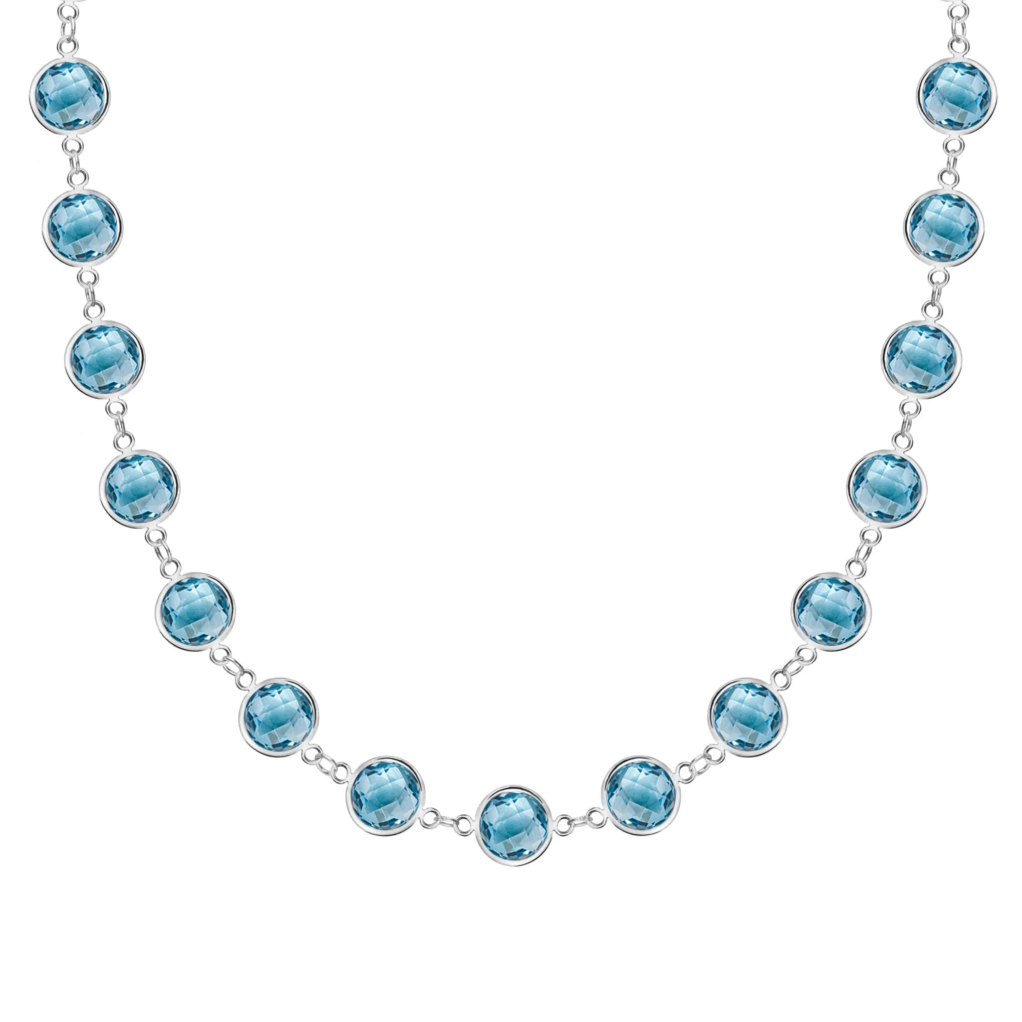 Newport Grand Nantucket Blue Topaz Necklace in 14k Gold (December) - Image 7