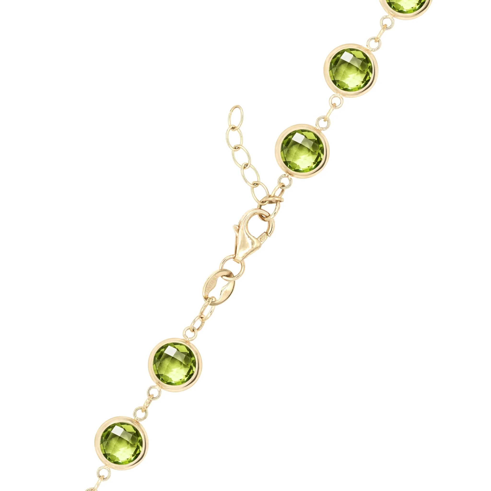 Newport Grand Peridot Bracelet in 14k Gold (August) - Image 4