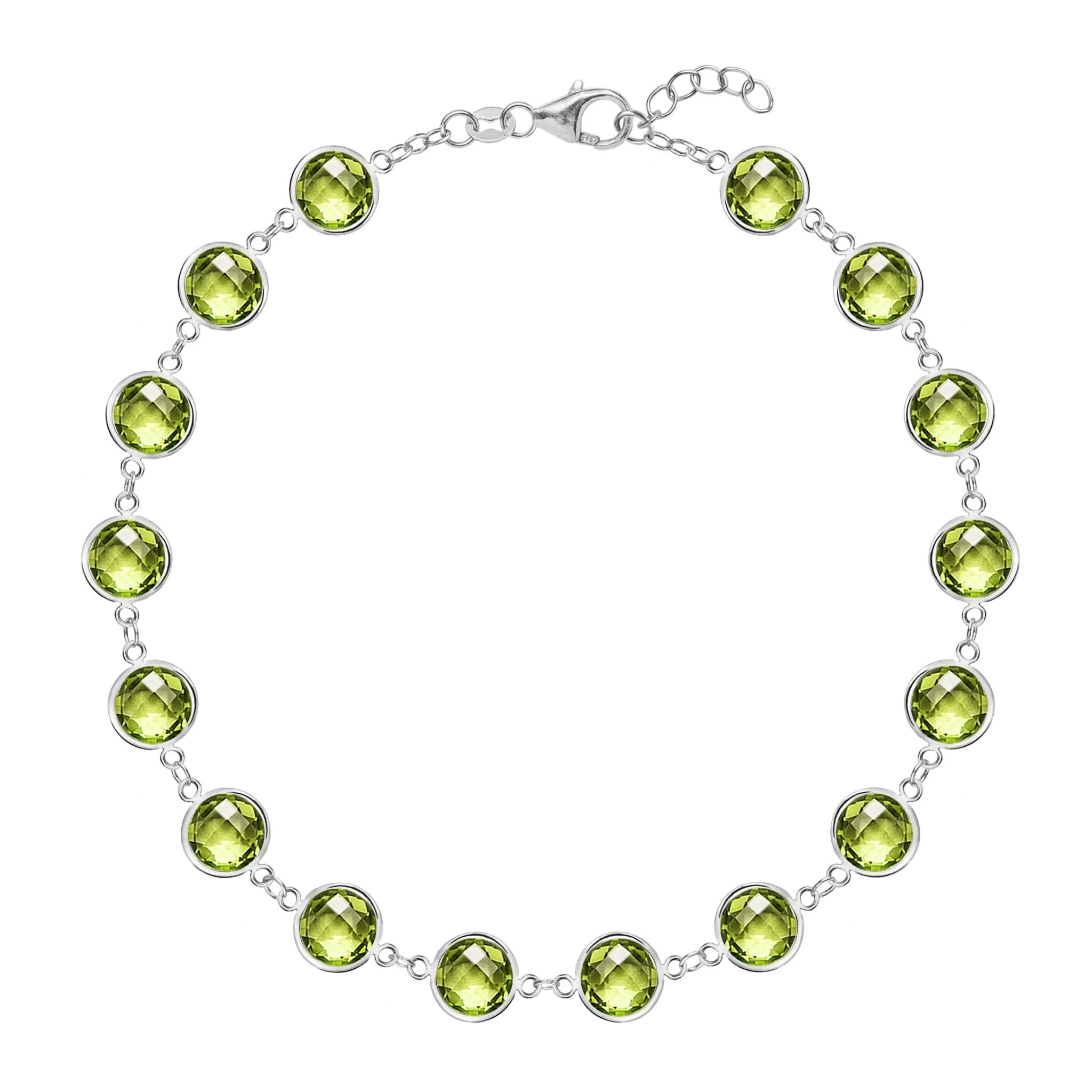 Newport Grand Peridot Bracelet in 14k Gold (August) - Image 8