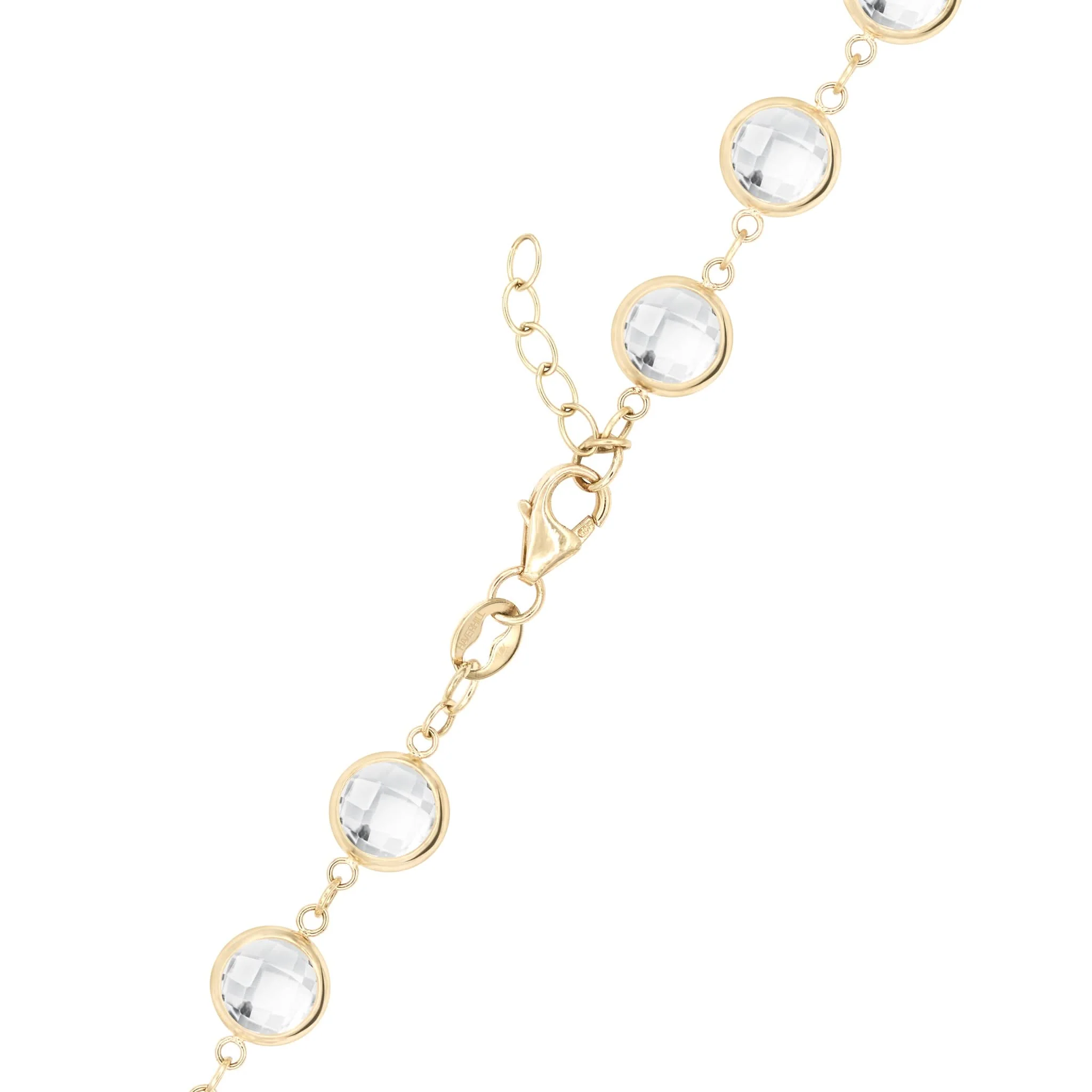 Newport Grand White Topaz Bracelet in 14k Gold (April) - Image 5