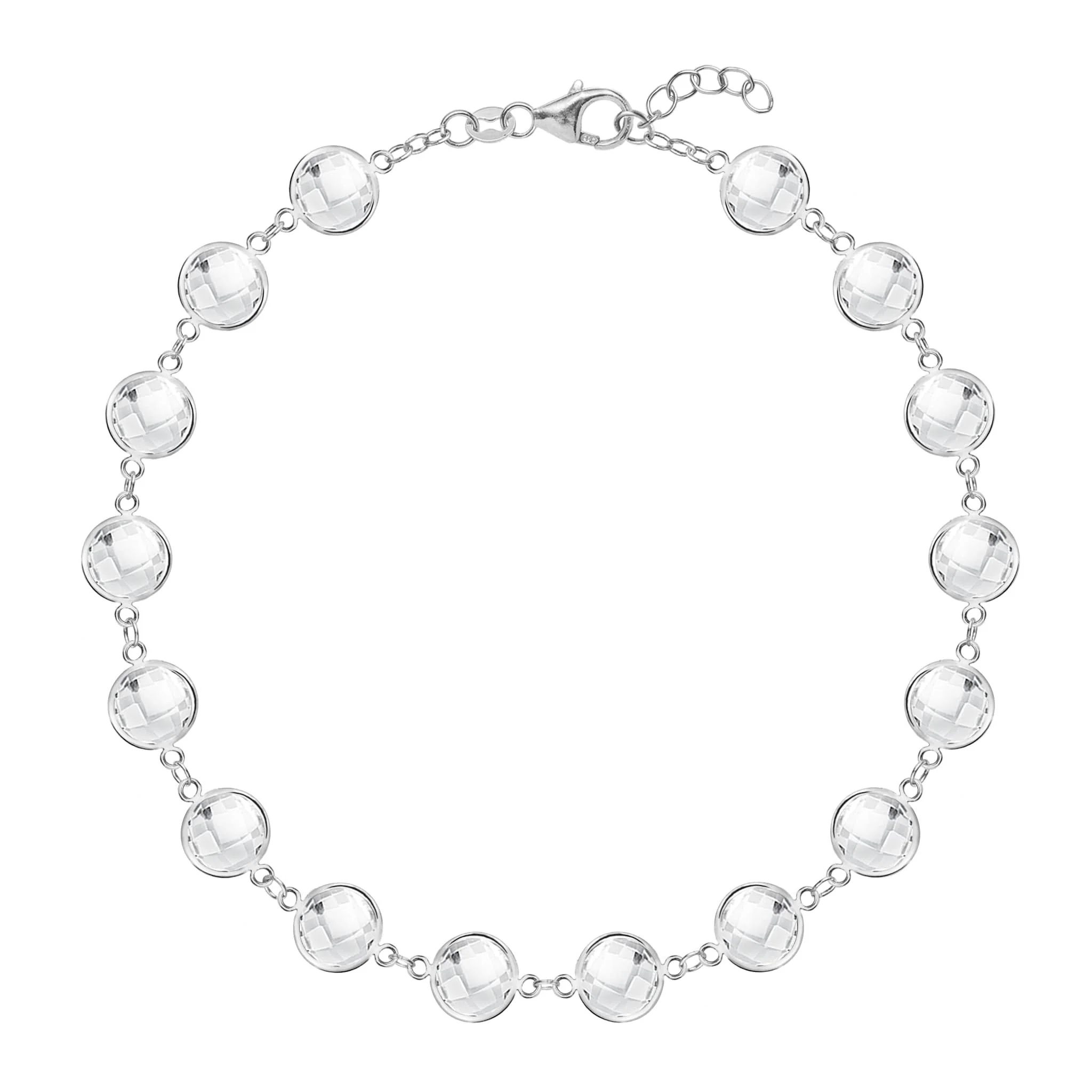 Newport Grand White Topaz Bracelet in 14k Gold (April) - Image 7