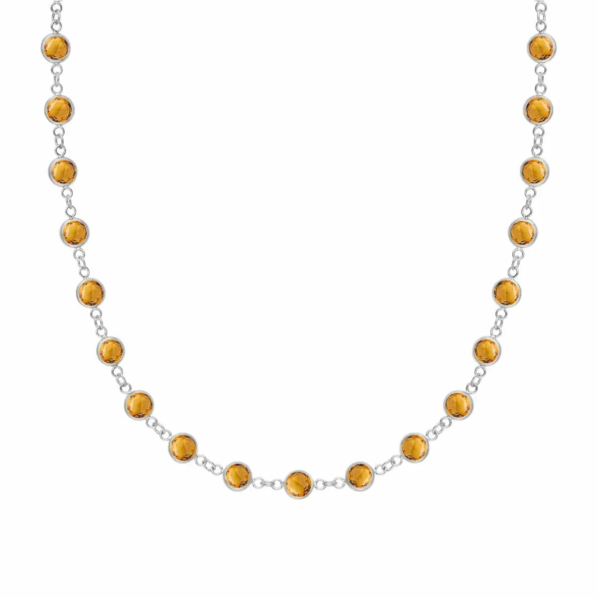 Newport Citrine Necklace in 14k Gold (November) - Image 8