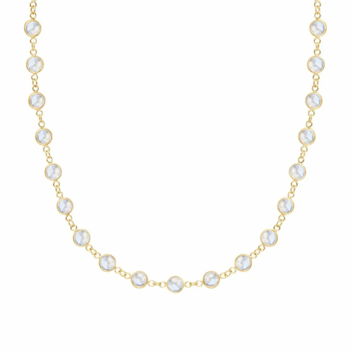 Newport Moonstone Necklace in 14k Gold (June)