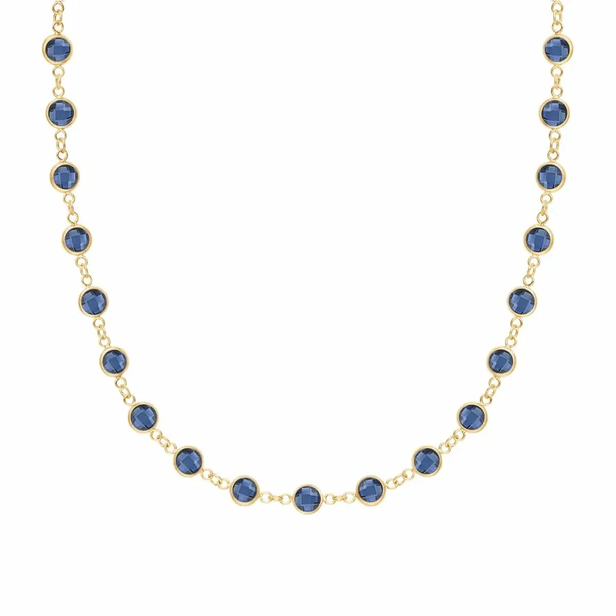 Newport Sapphire Necklace in 14k Gold (September)