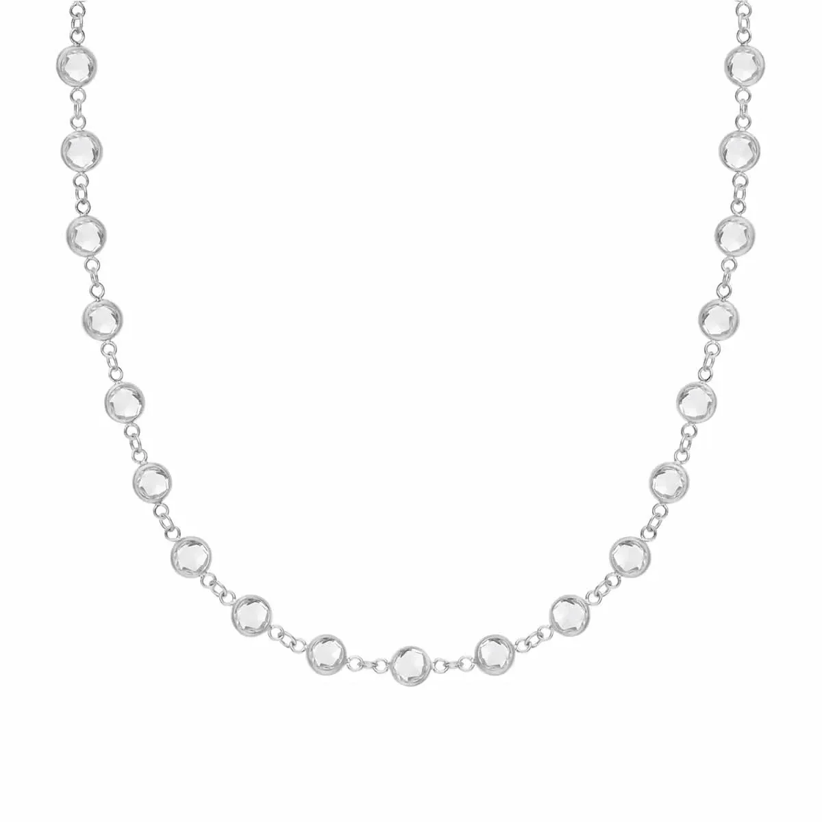 Newport White Topaz Necklace in 14k Gold (April) - Image 7