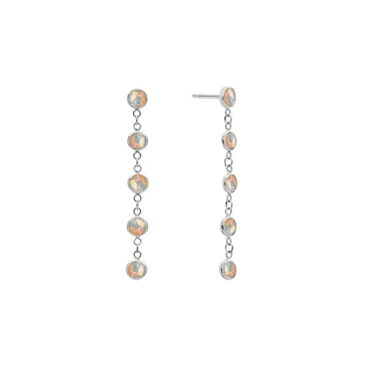 Newport Opal Earrings in 14k Gold (October) - Image 5