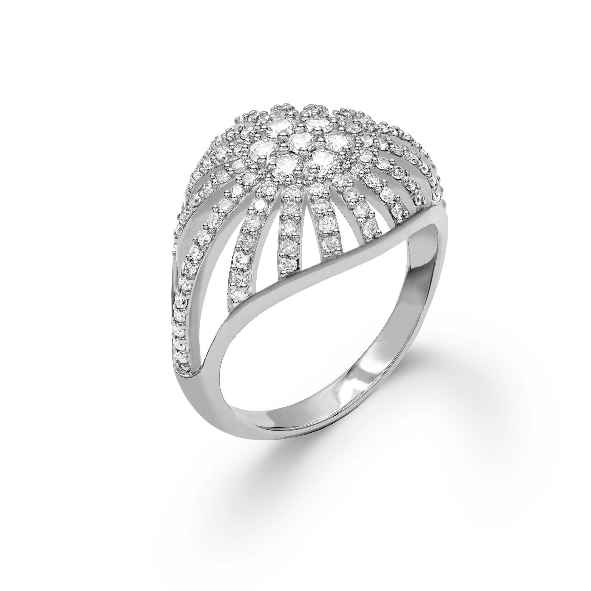Palmer Diamond Dome Ring in Solid 14k Gold - Image 8