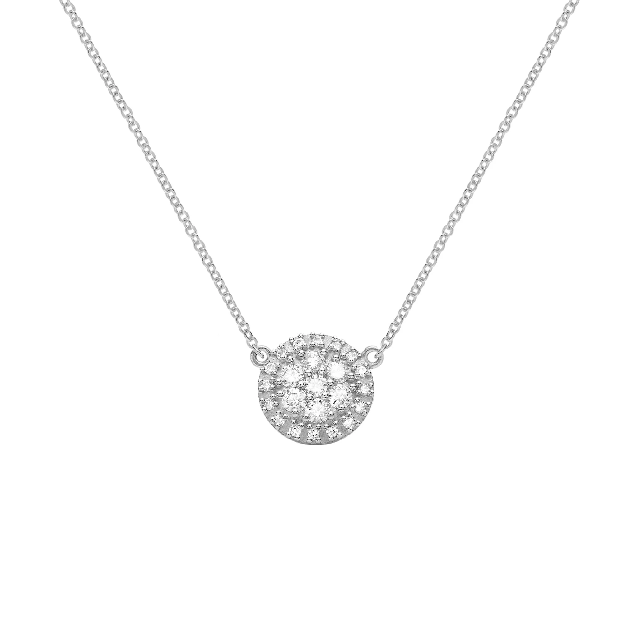 Palmer Diamond Necklace in Solid 14k Gold - Image 8
