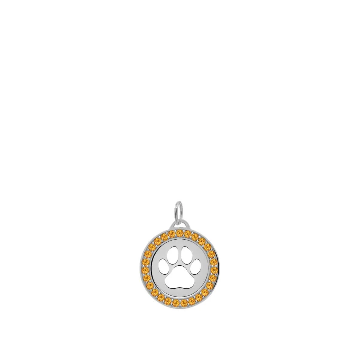 Paw & Citrine Pendant in 14k Gold (November) - Image 8
