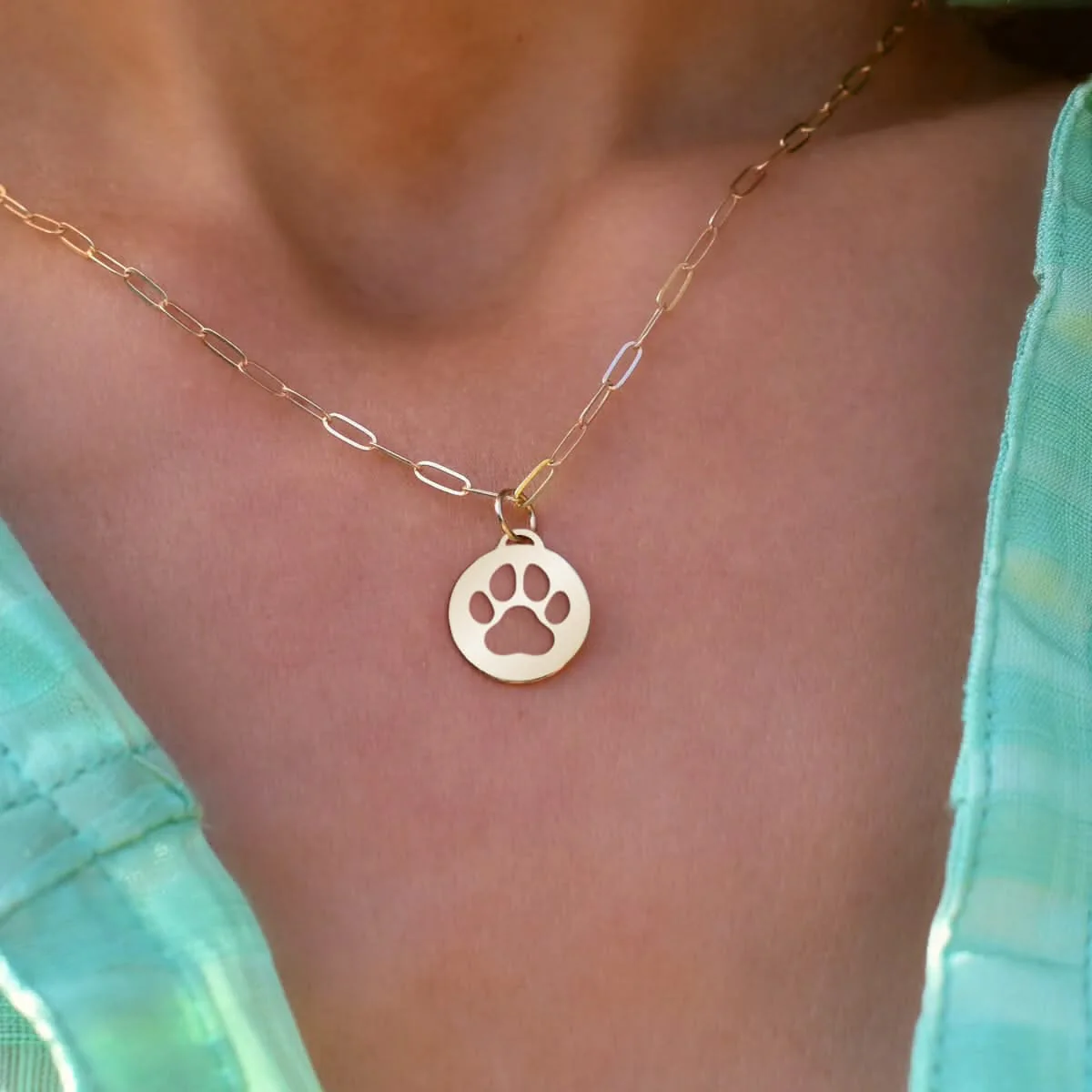 Paw Pendant in 14k Gold - Image 3