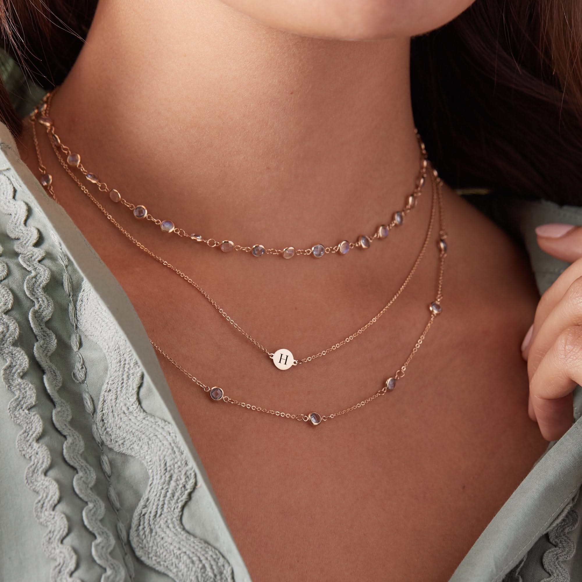 1 Letter Necklace in 14k Gold - Image 3