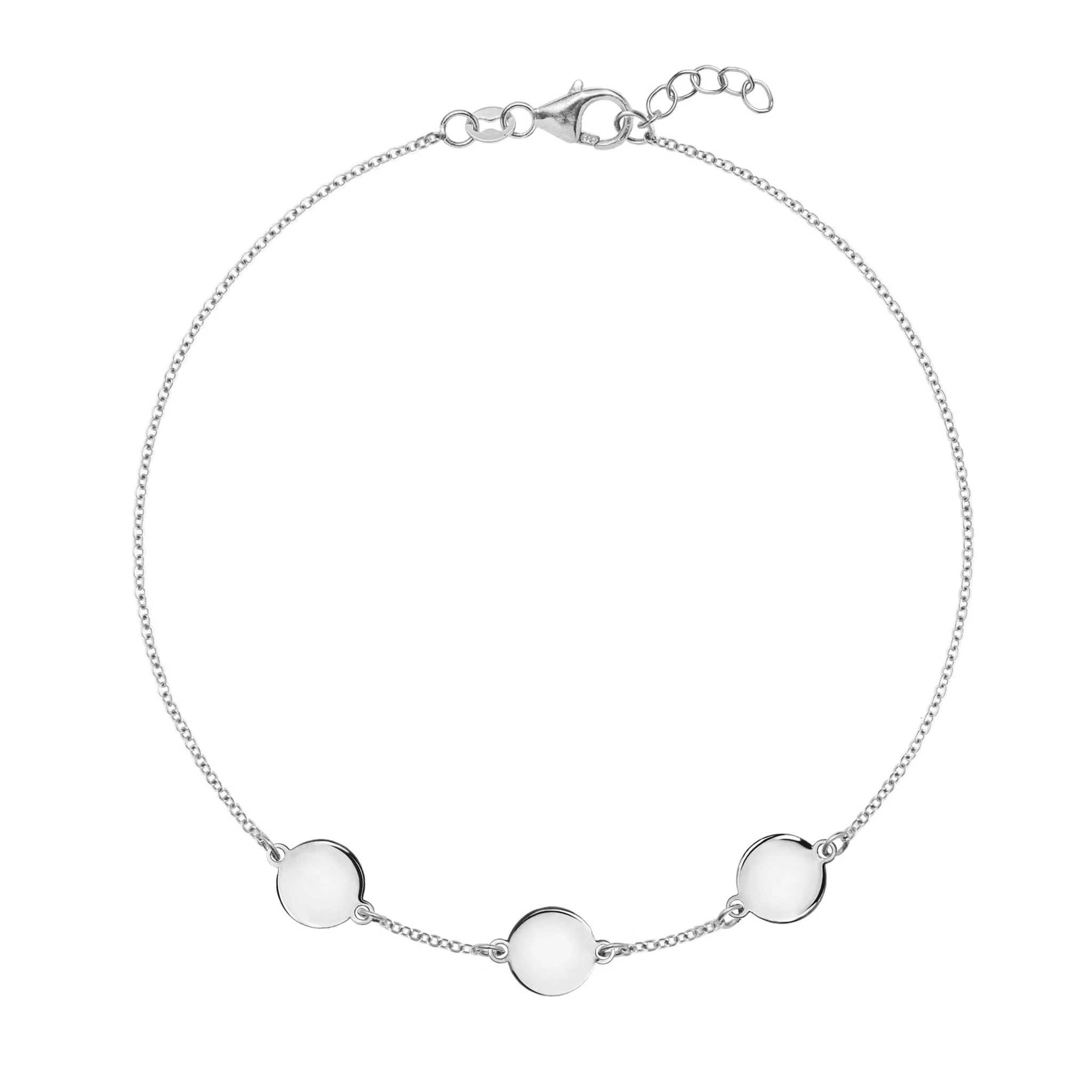 3 Letter Bracelet in 14k Gold (Single Spacing) - Image 5