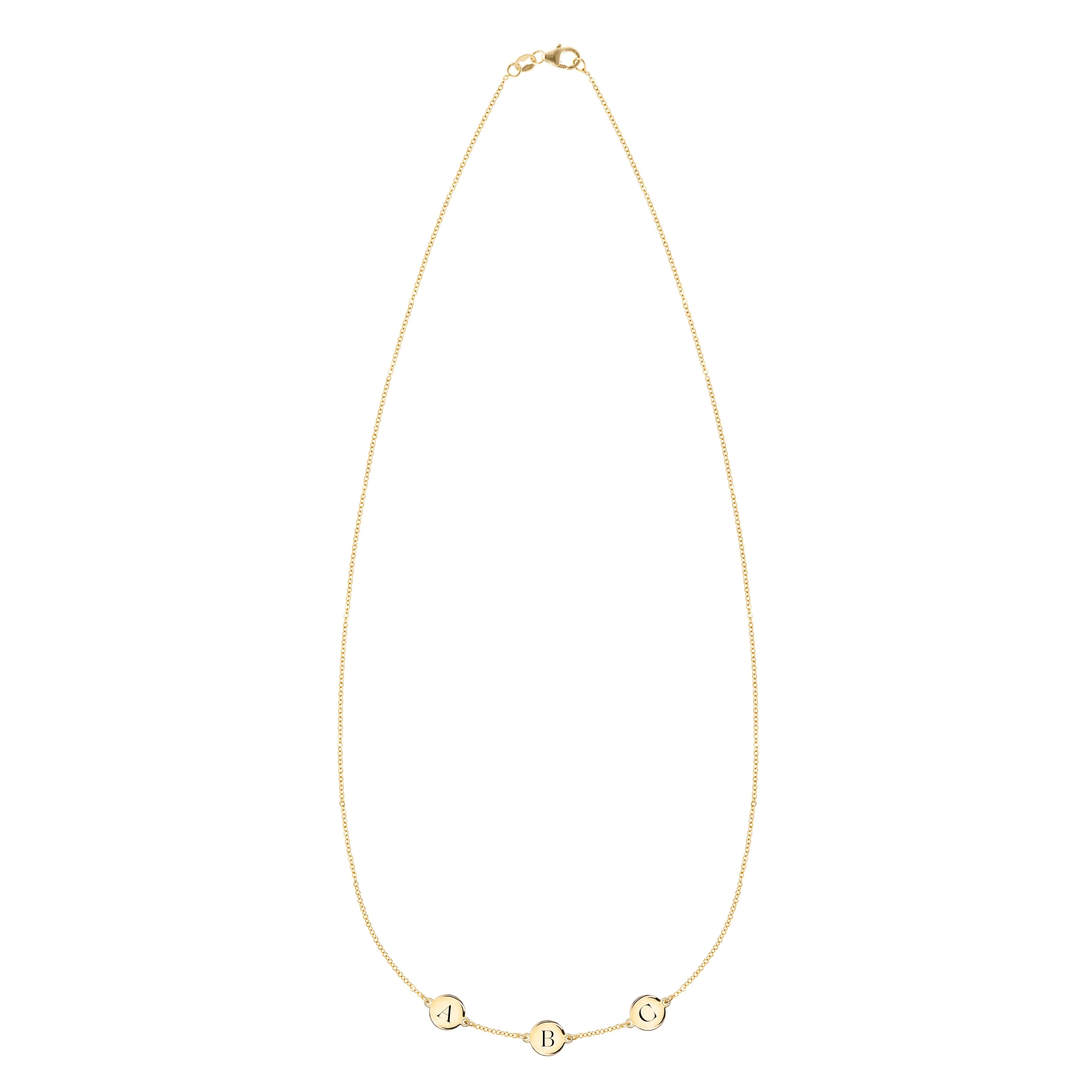 3 Letter Necklace in 14k Gold (Single Spacing) - Image 4