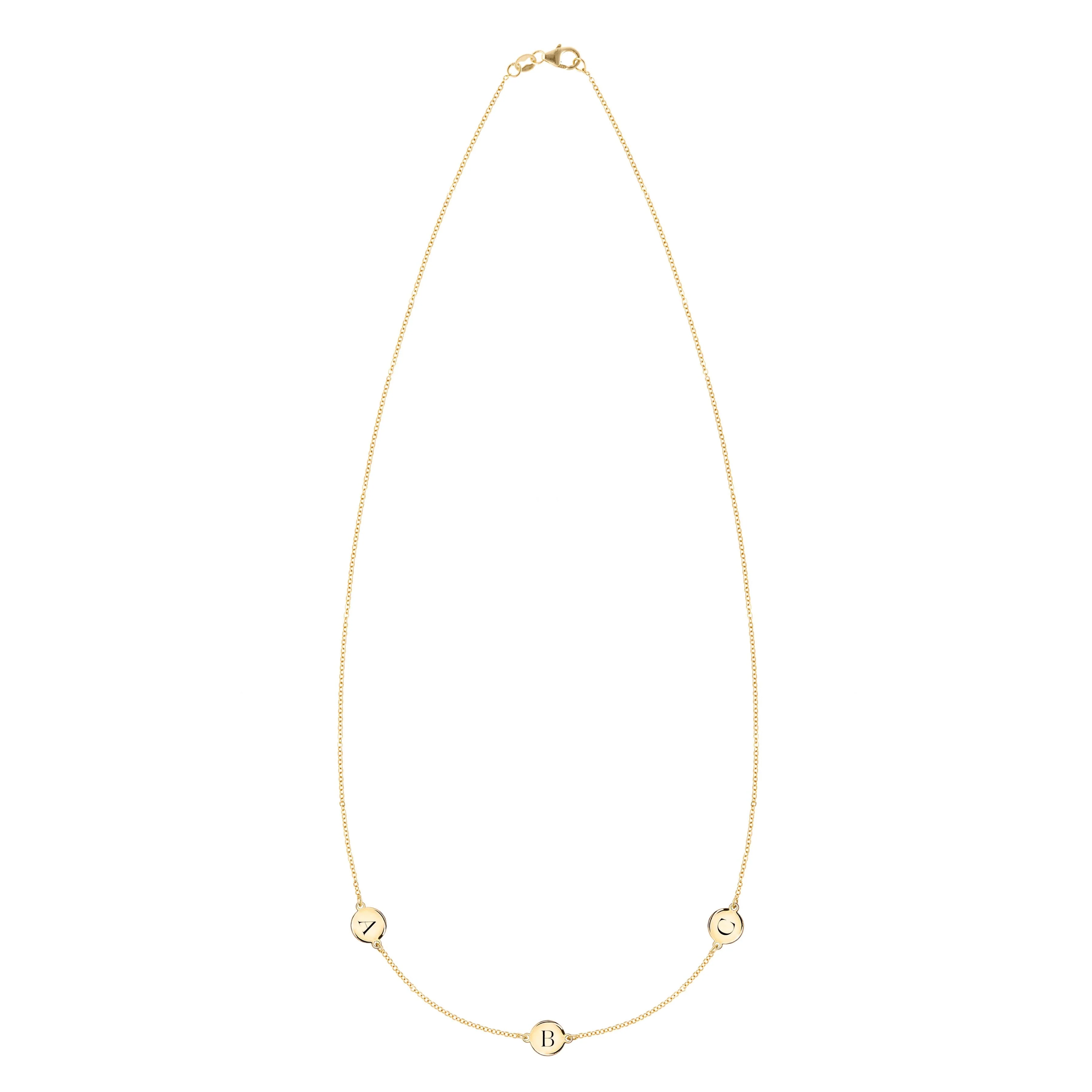 3 Letter Necklace in 14k Gold (Double Spacing) - Image 4