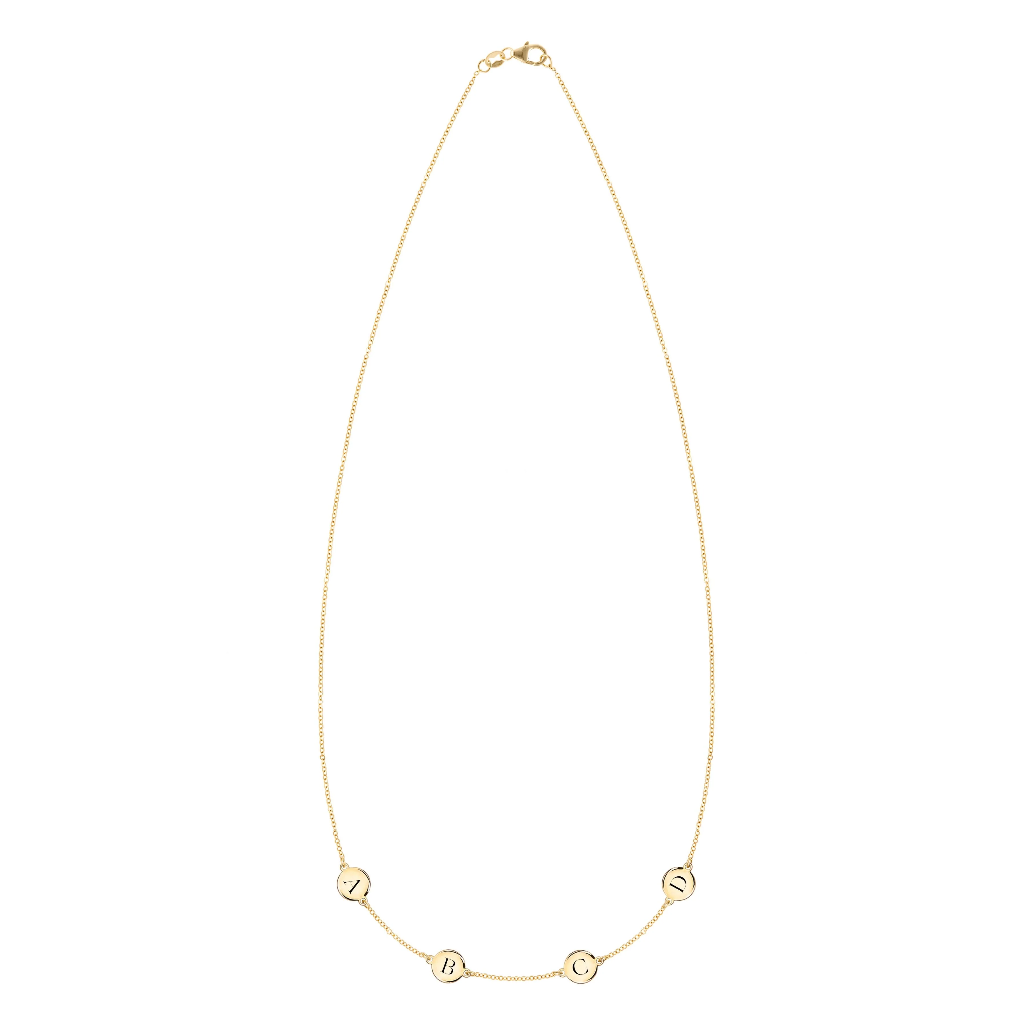 4 Letter Necklace in 14k Gold (Double Spacing) - Image 4