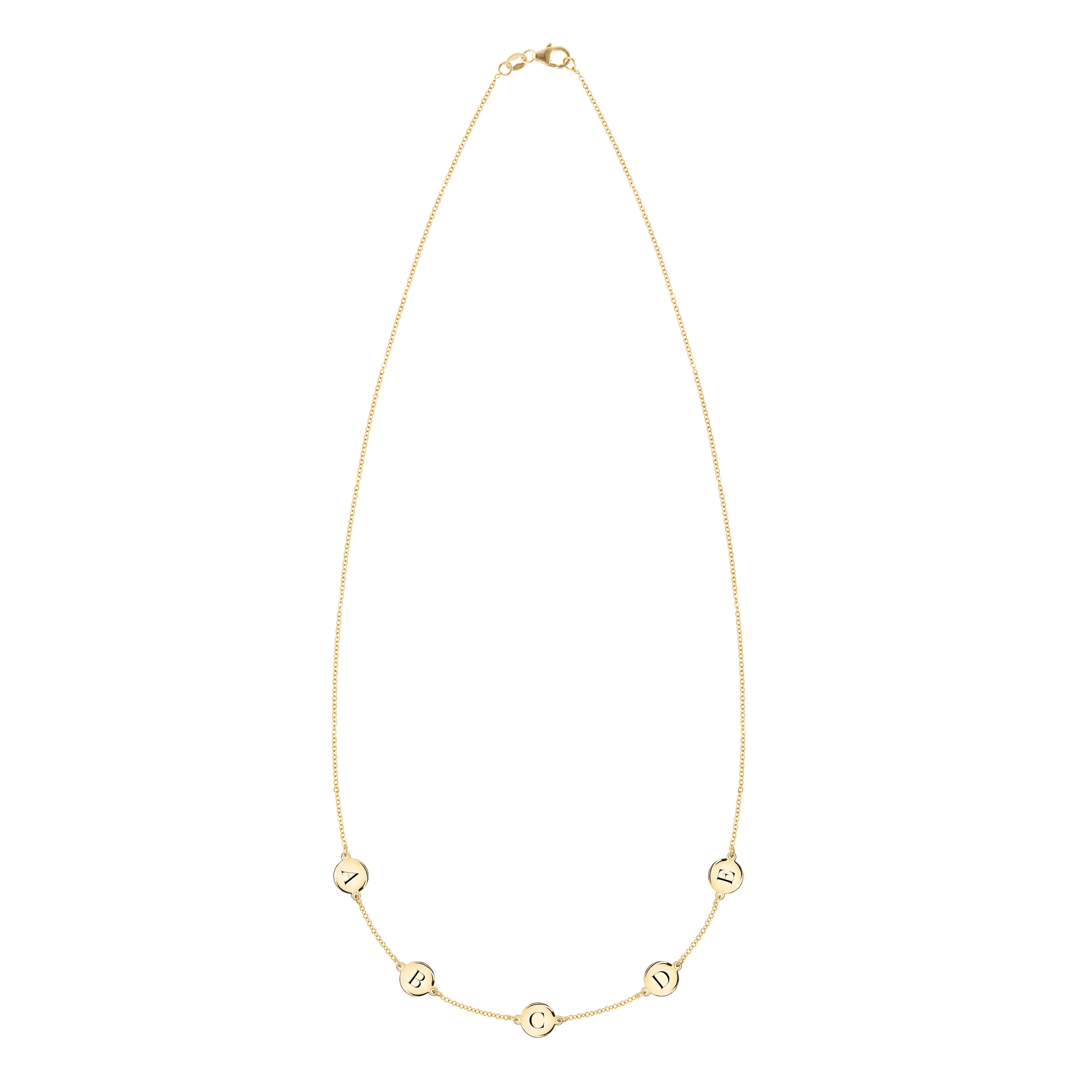 5 Letter Necklace in 14k Gold (Double Spacing) - Image 4