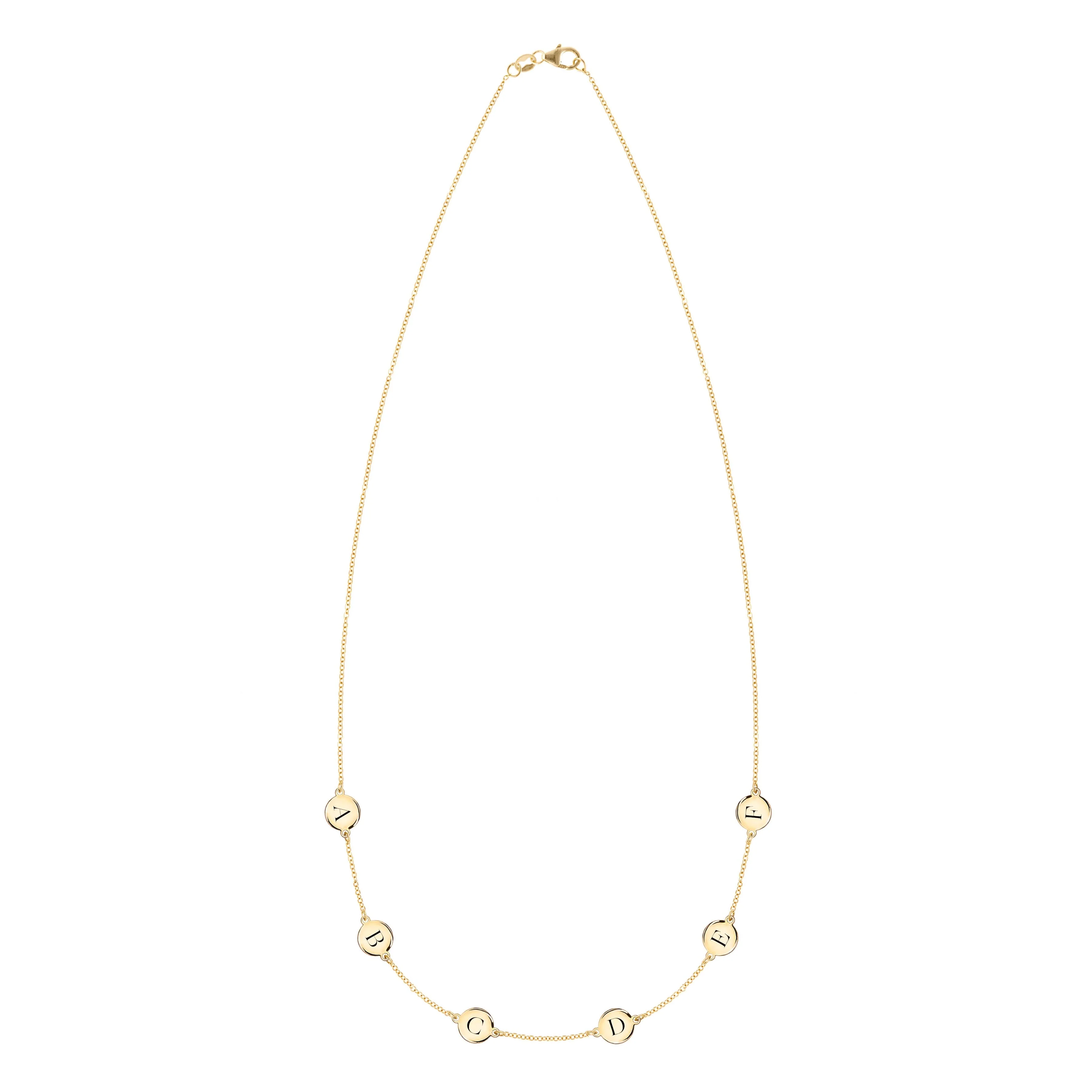 6 Letter Necklace in 14k Gold (Double Spacing) - Image 4