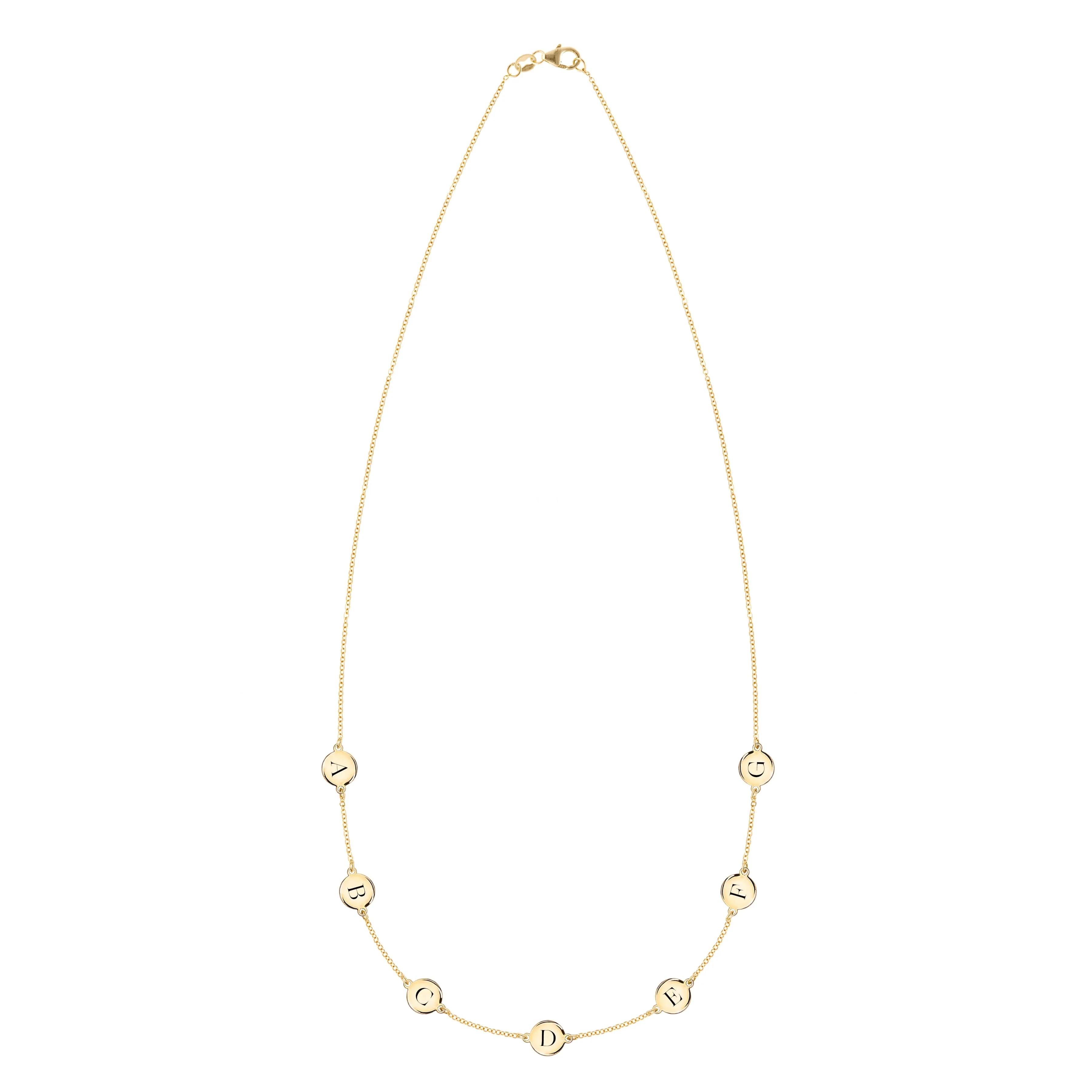 7 Letter Necklace in 14k Gold (Double Spacing) - Image 4