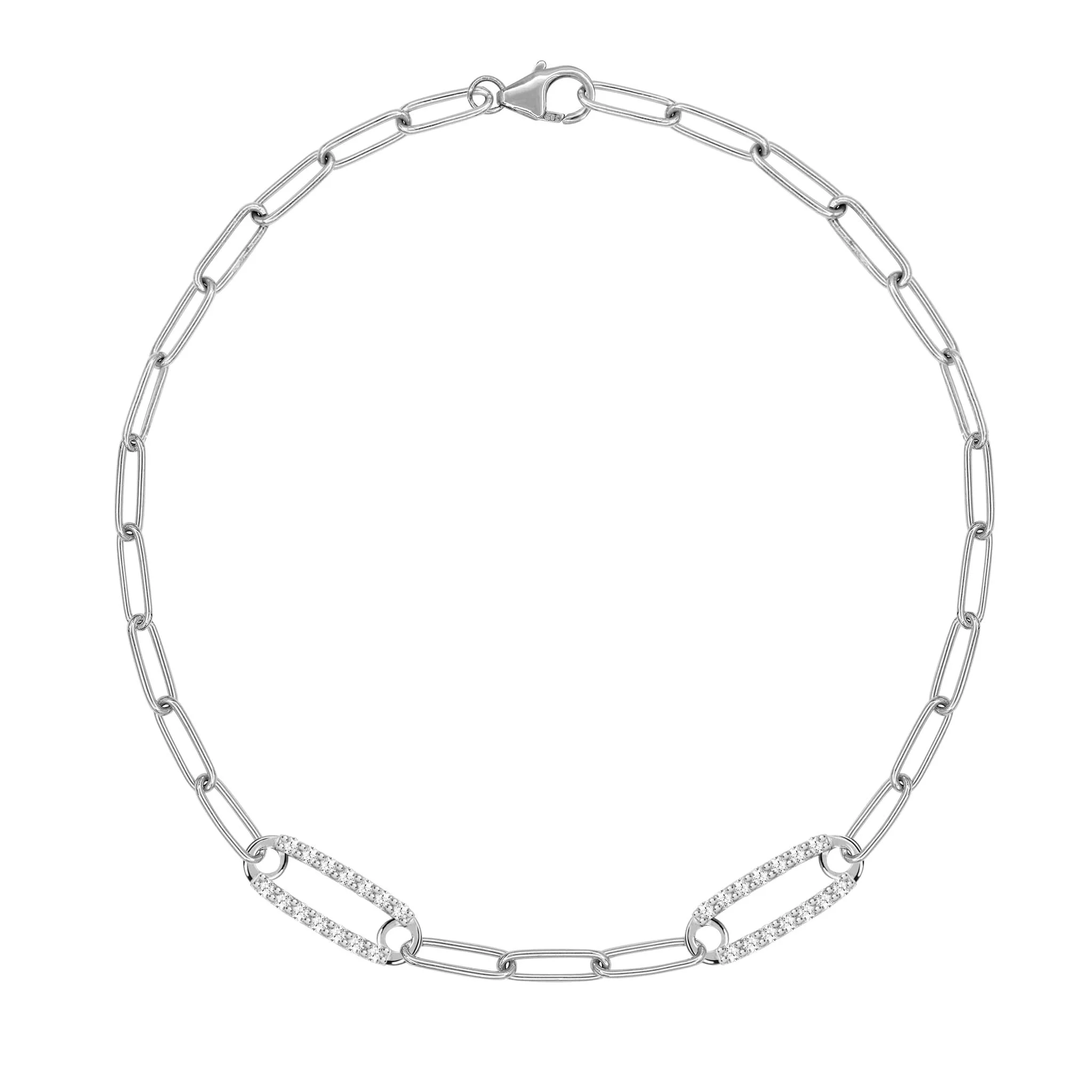 Adelaide 2 Pavé Birthstone Link Bracelet in 14k Gold - Image 7