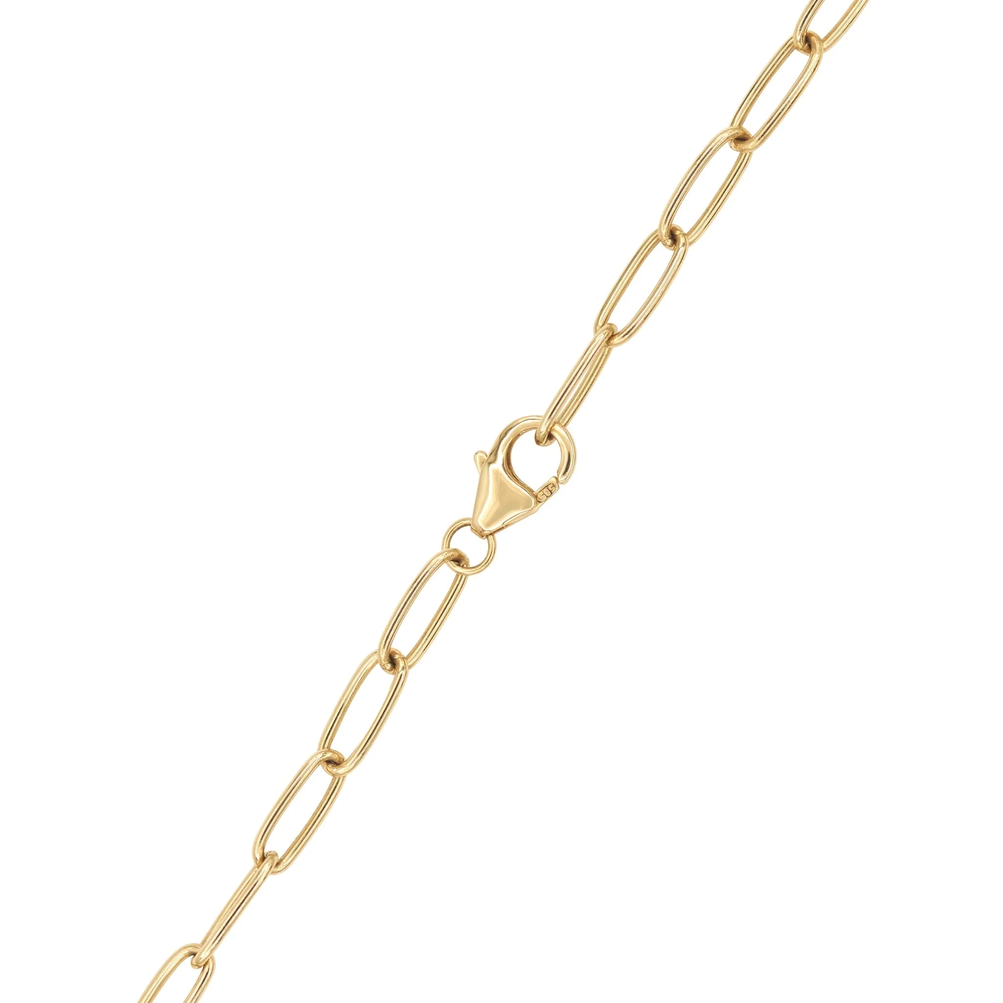 Adelaide 3 Pavé Birthstone Link Bracelet in 14k Gold - Image 9