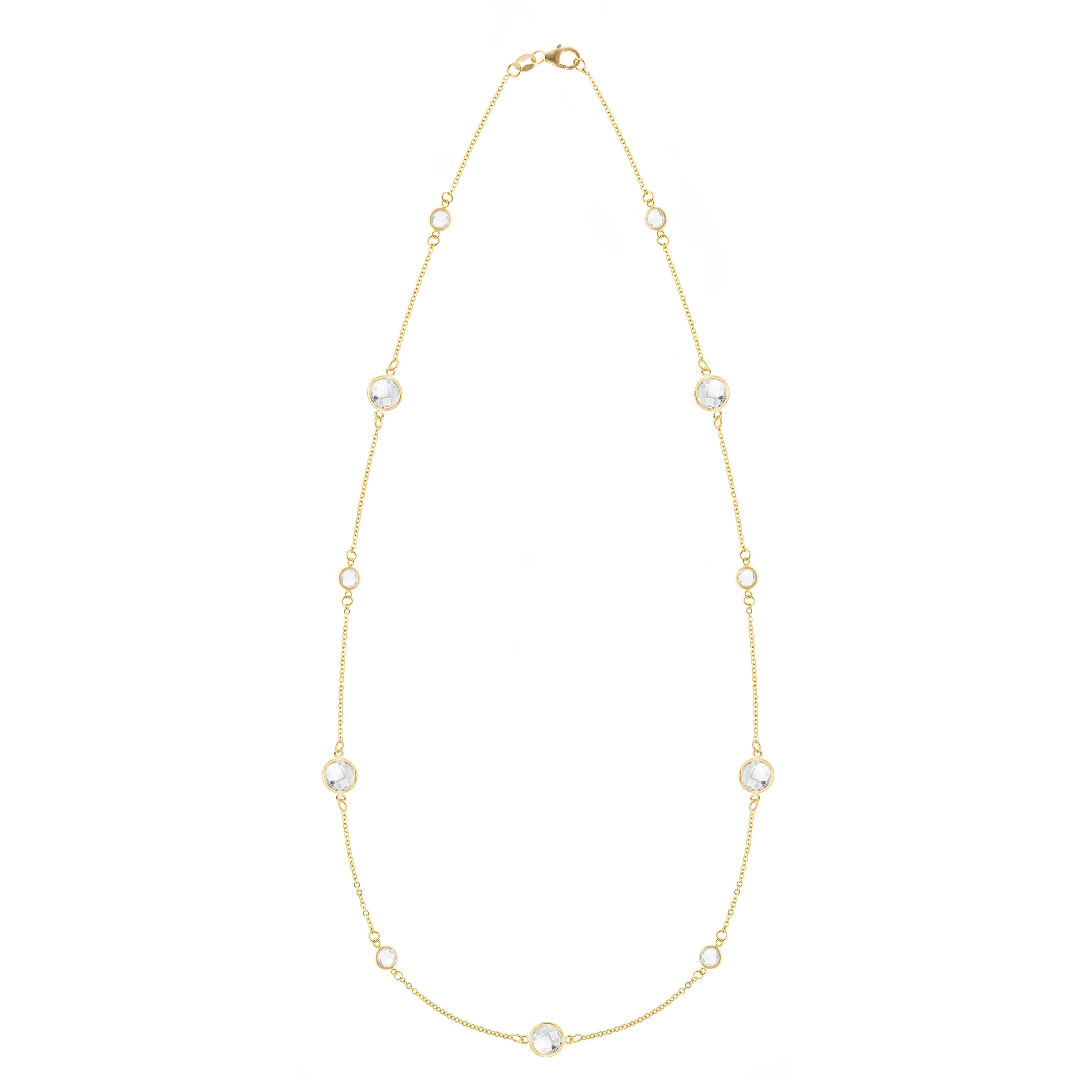 Bayberry Grand & Petite 11 Stone Necklace in 14k Gold