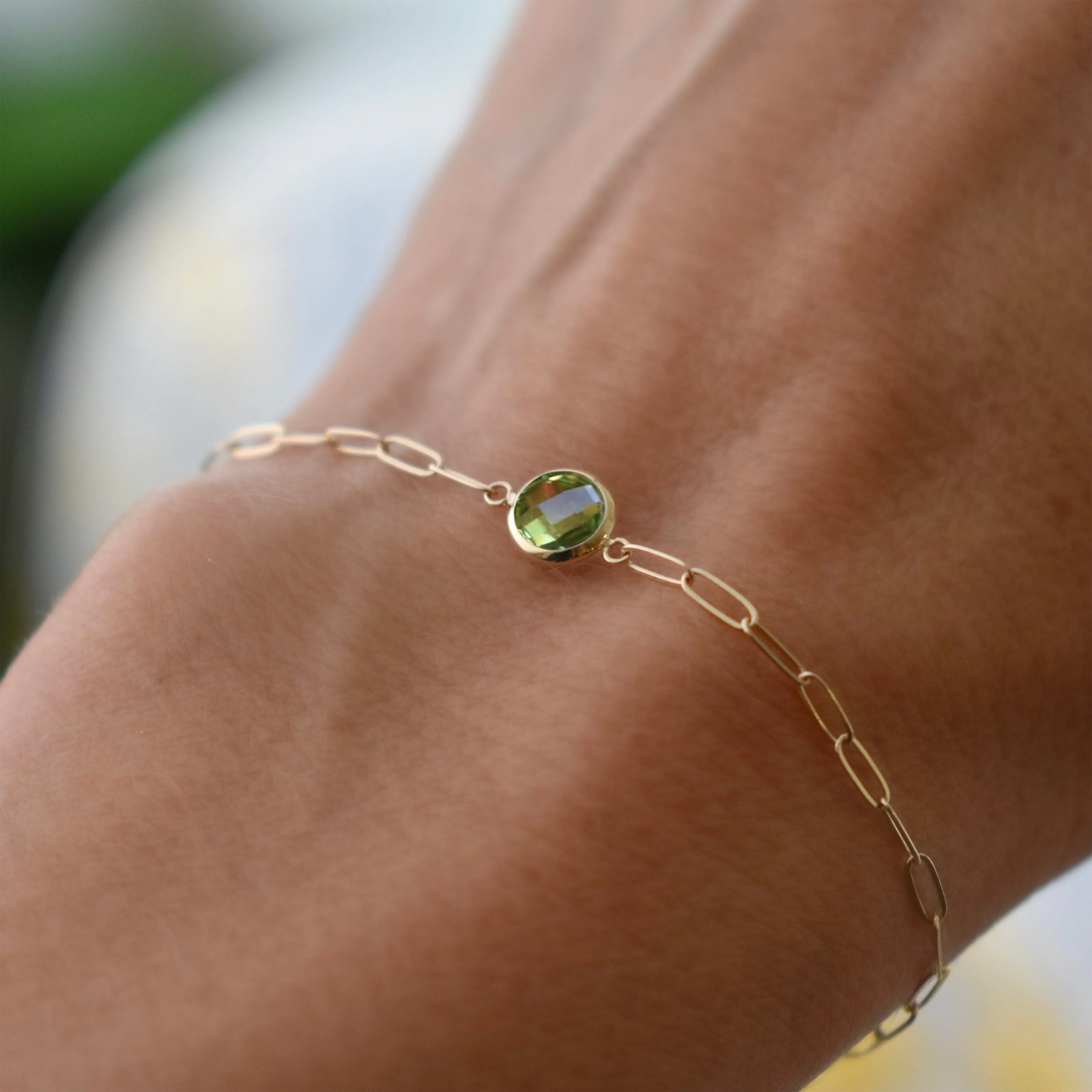Grand 1 Birthstone Adelaide Mini Bracelet in 14k Gold - Image 6