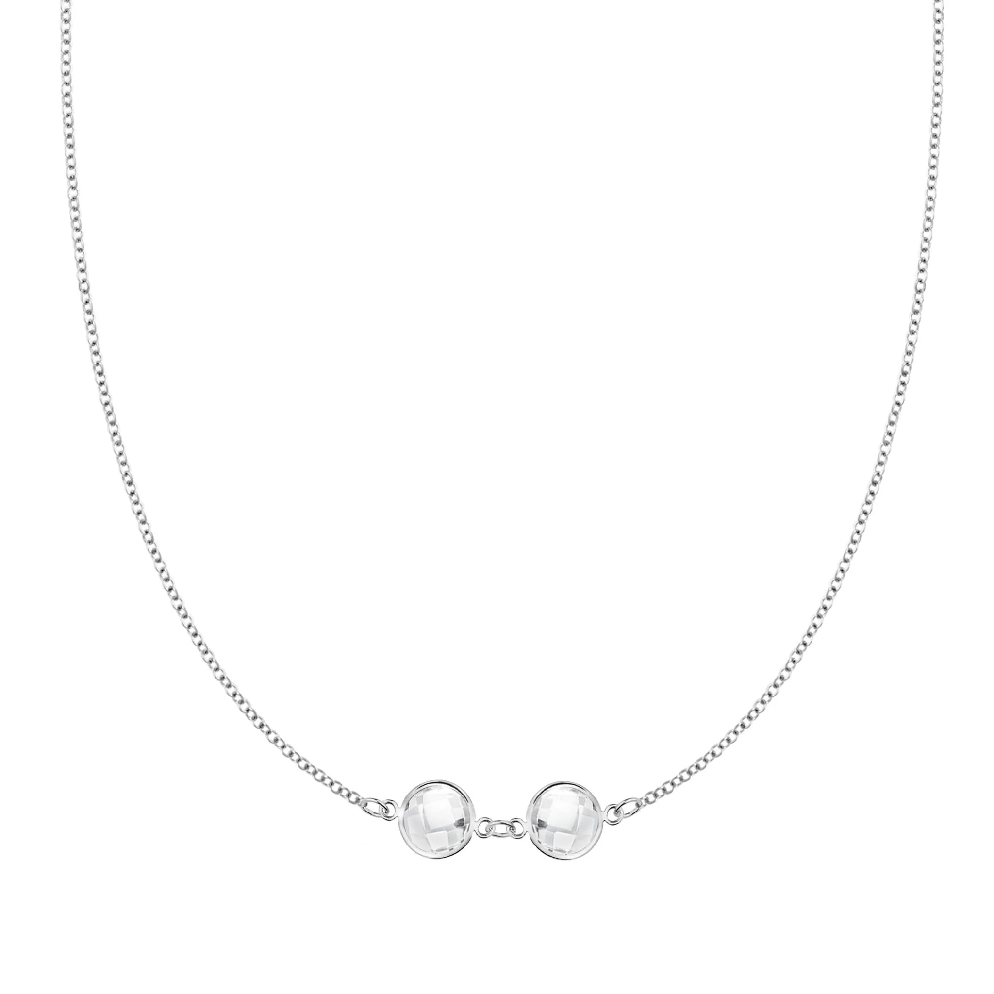 Grand 2 Connected Birthstone Necklace in 14k Gold - Image 7