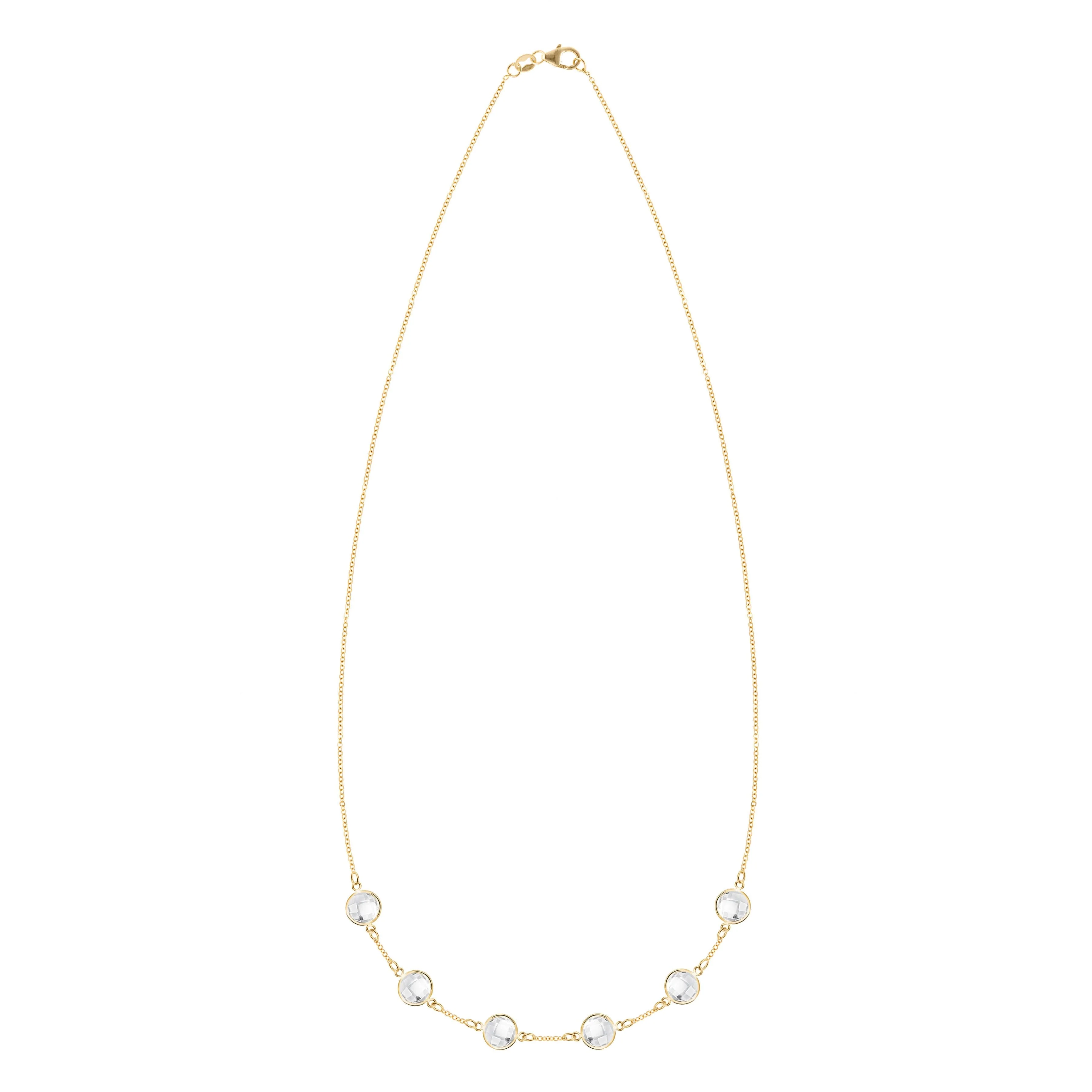Grand 6 Birthstone Necklace in 14k Gold - Image 4